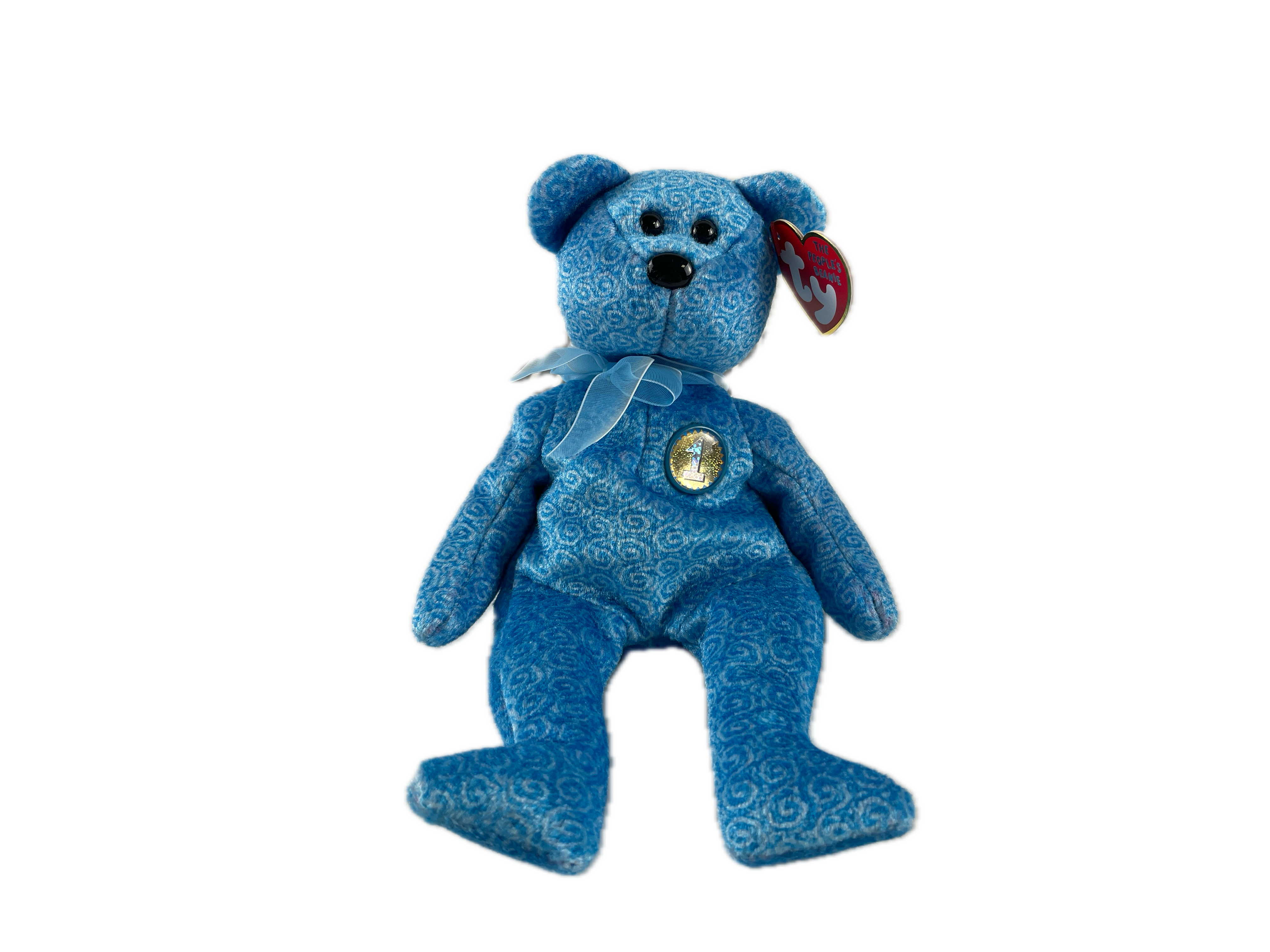 Sammler Stofftier Beanie Babies - Teddy - 21 cm. Top Zustand   