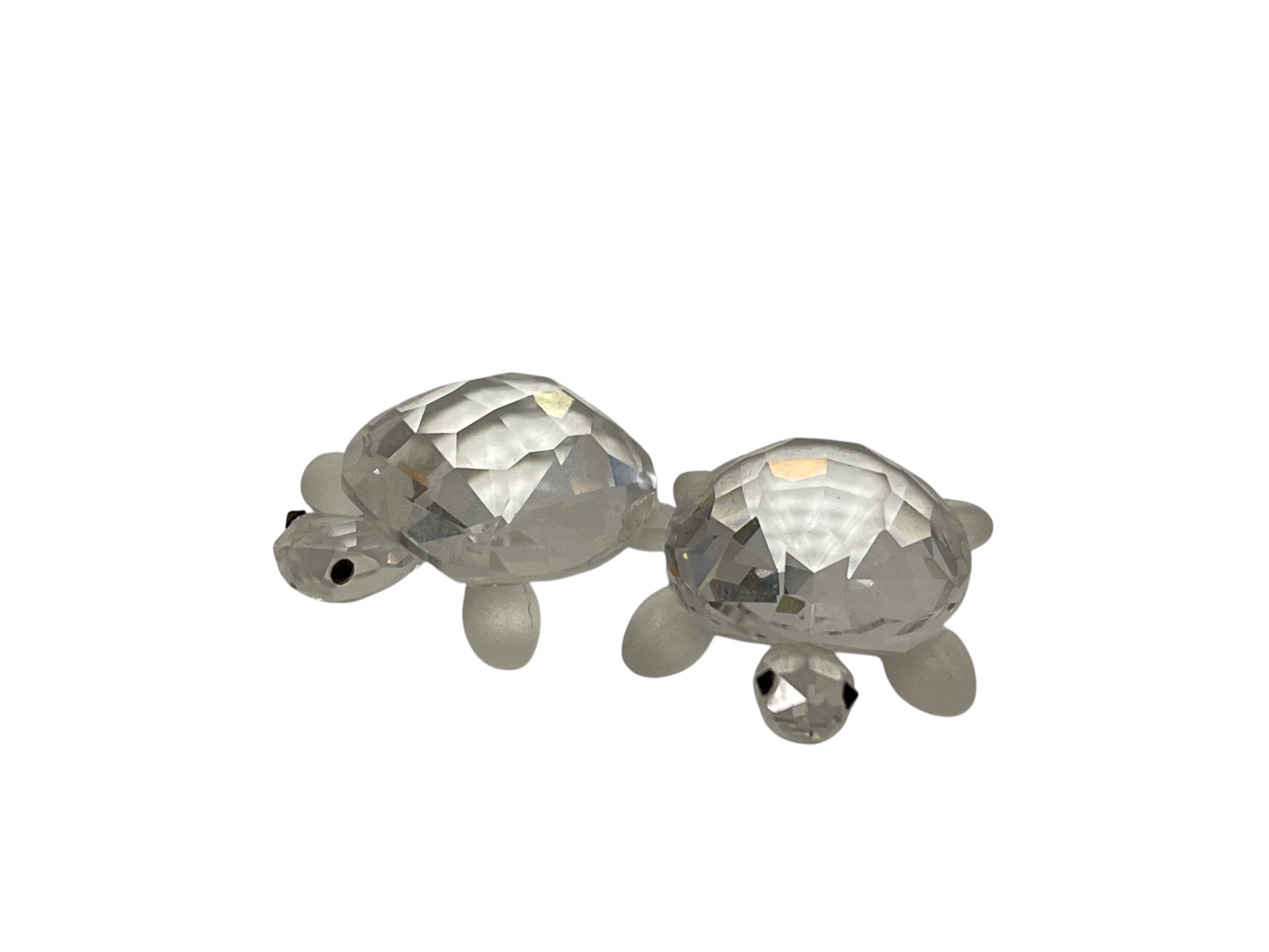 Swarovski Kristall 220960 Figur 2 Schildkröten je 2,6 cm. Top Zustand   