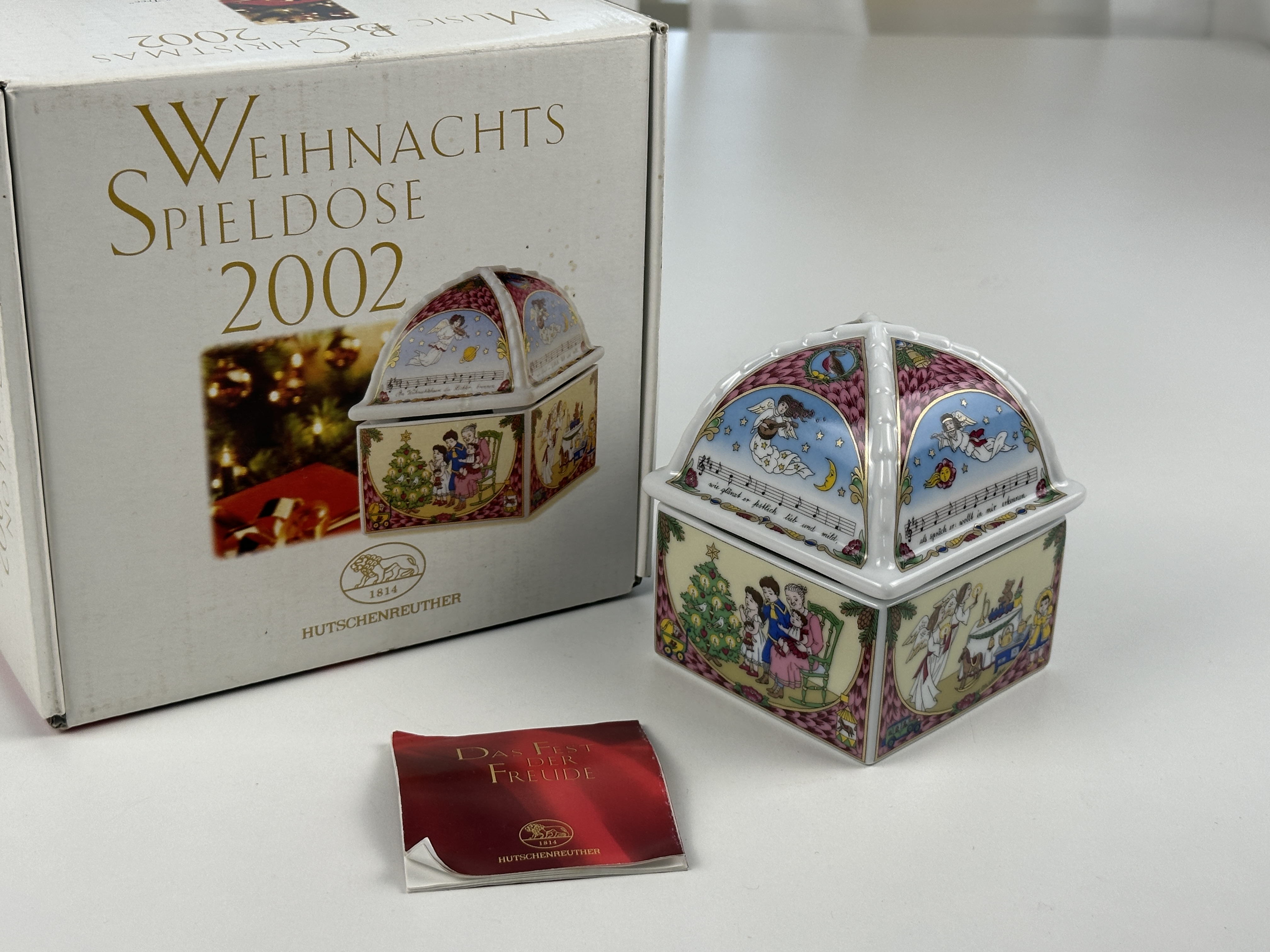 Hutschenreuther Porzellan 2002 Spieluhr 10 x 8,5 cm. 1 Wahl - Top Zustand