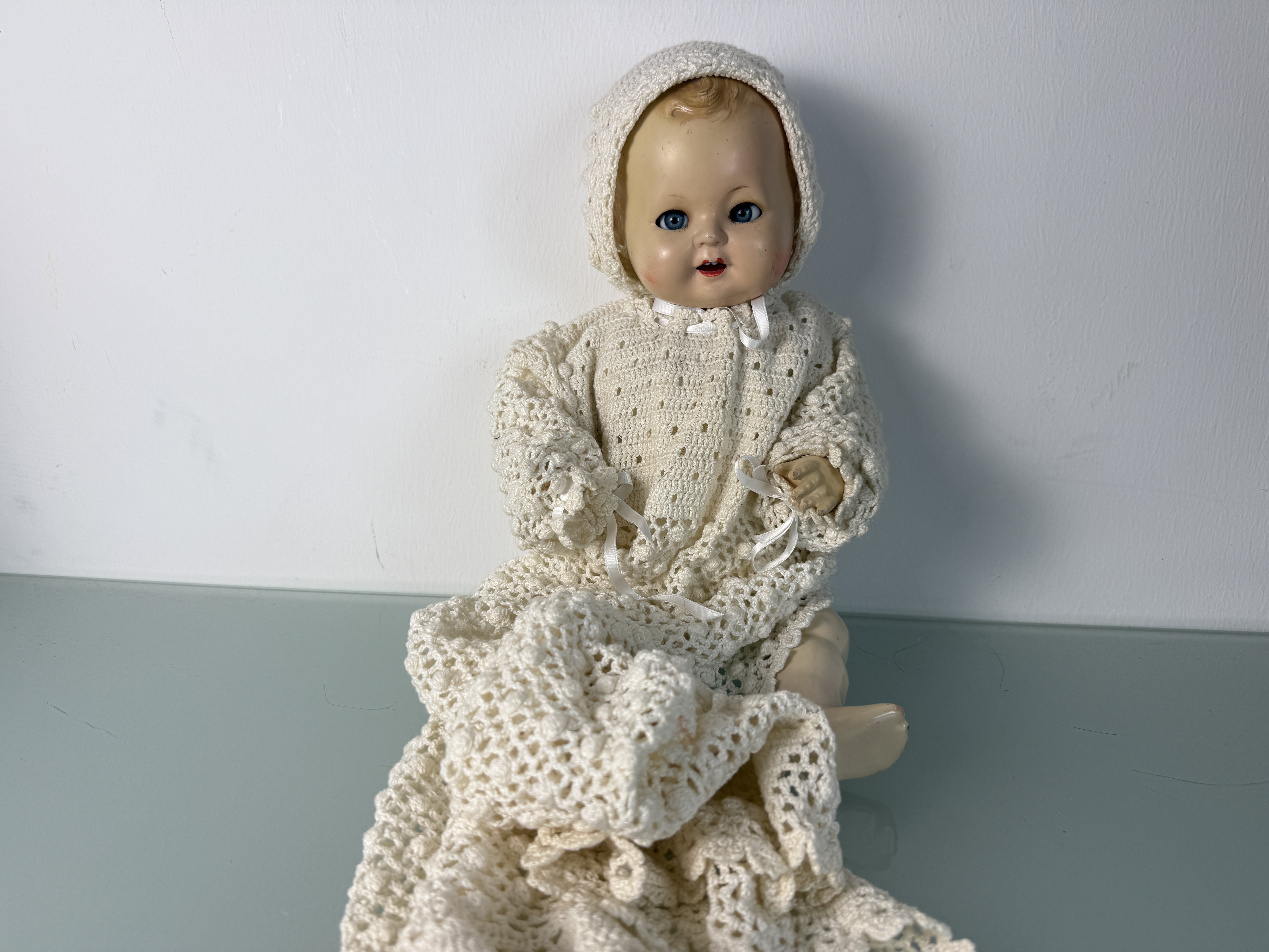 Künstlerpuppe Alte Puppe 43 cm. Zustand Siehe Foto 