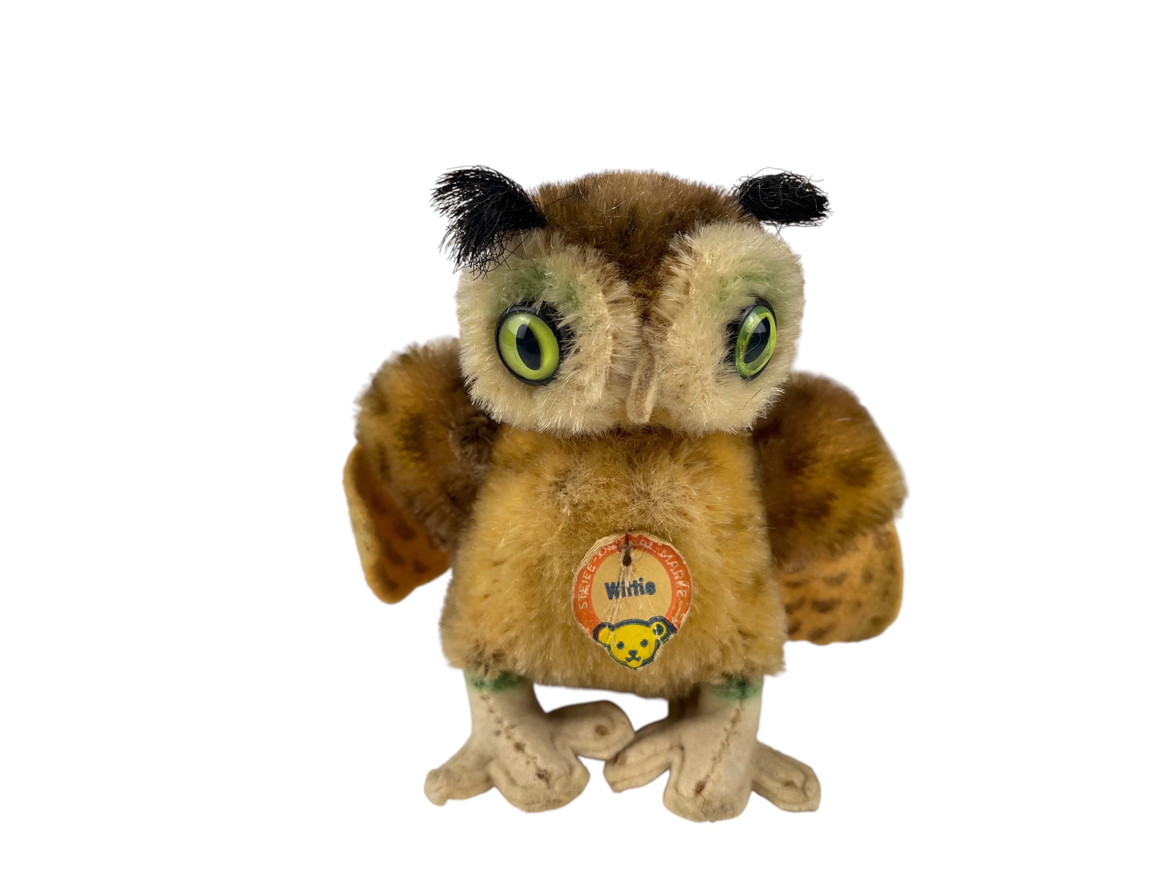 Steiff Tier Uhu Eule 9 cm. Zustand siehe Fotos