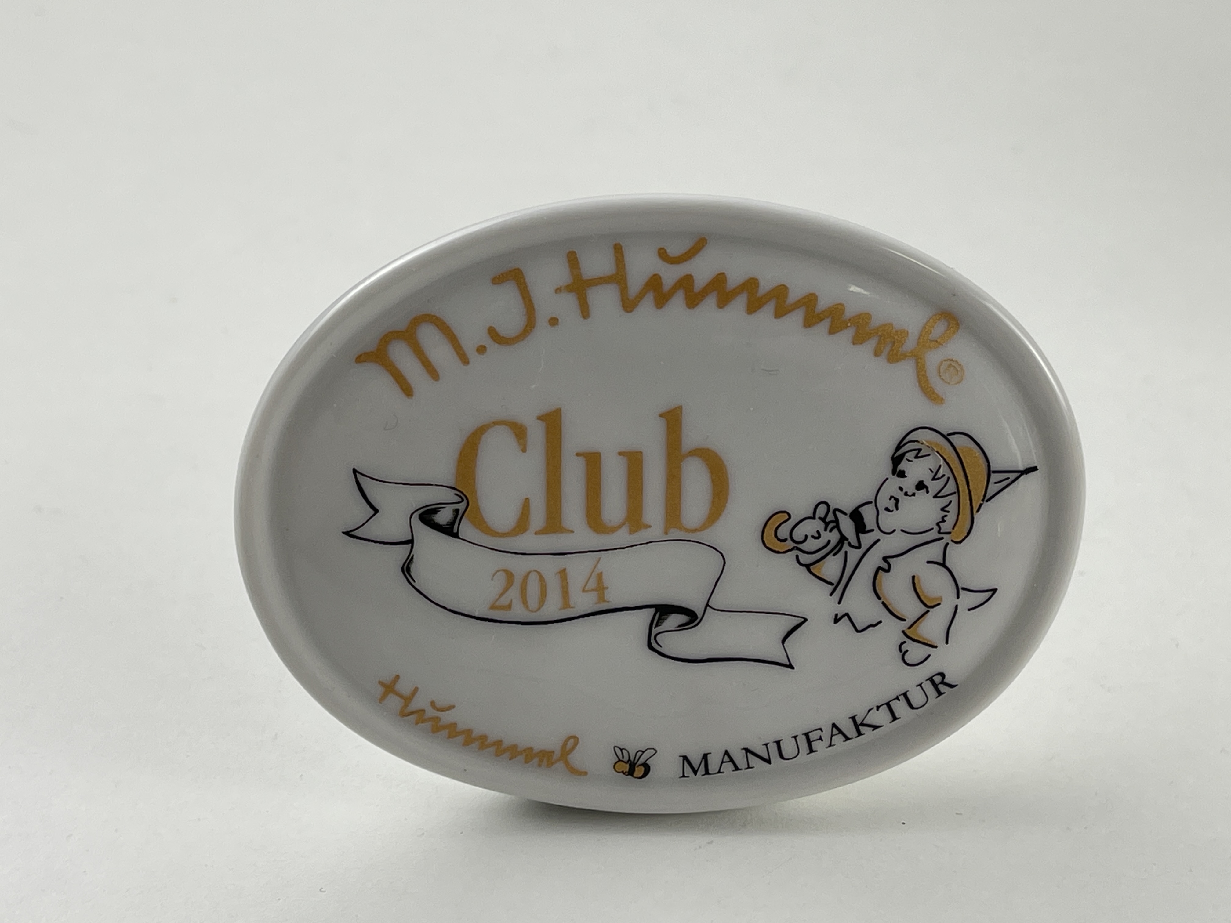  Hummel Figur Club Schild 2014 / Aufsteller 6,5 x 8,5 cm. 1 Wahl Top Zustand. 