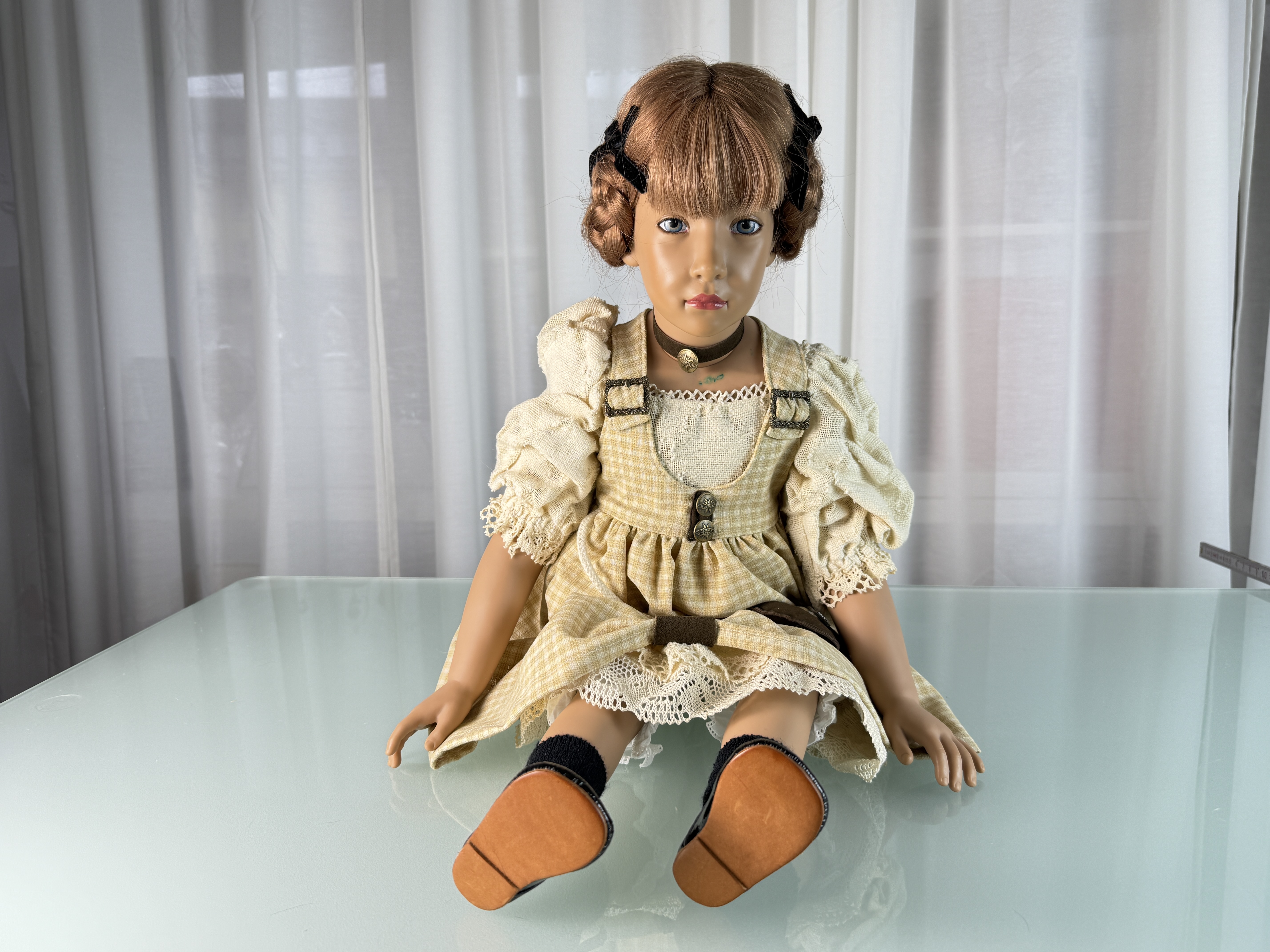 Künstlerpuppe Sigikid Ilse Wippler Vinyl Puppe 70 cm. Top Zustand   