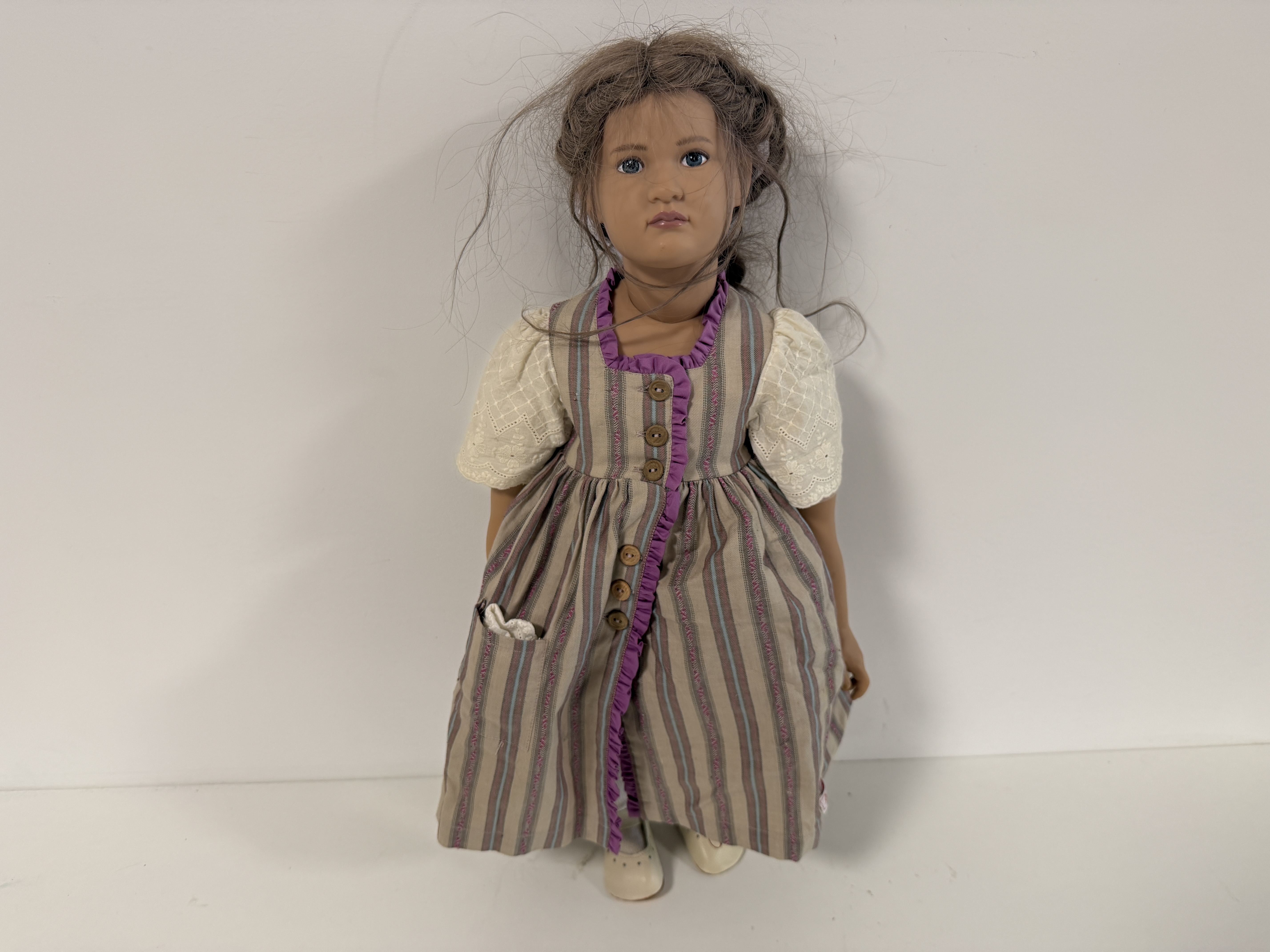Künstlerpuppe Sigikid Ilse Wippler Vinyl Puppe 60 cm leicht Schmutzig 