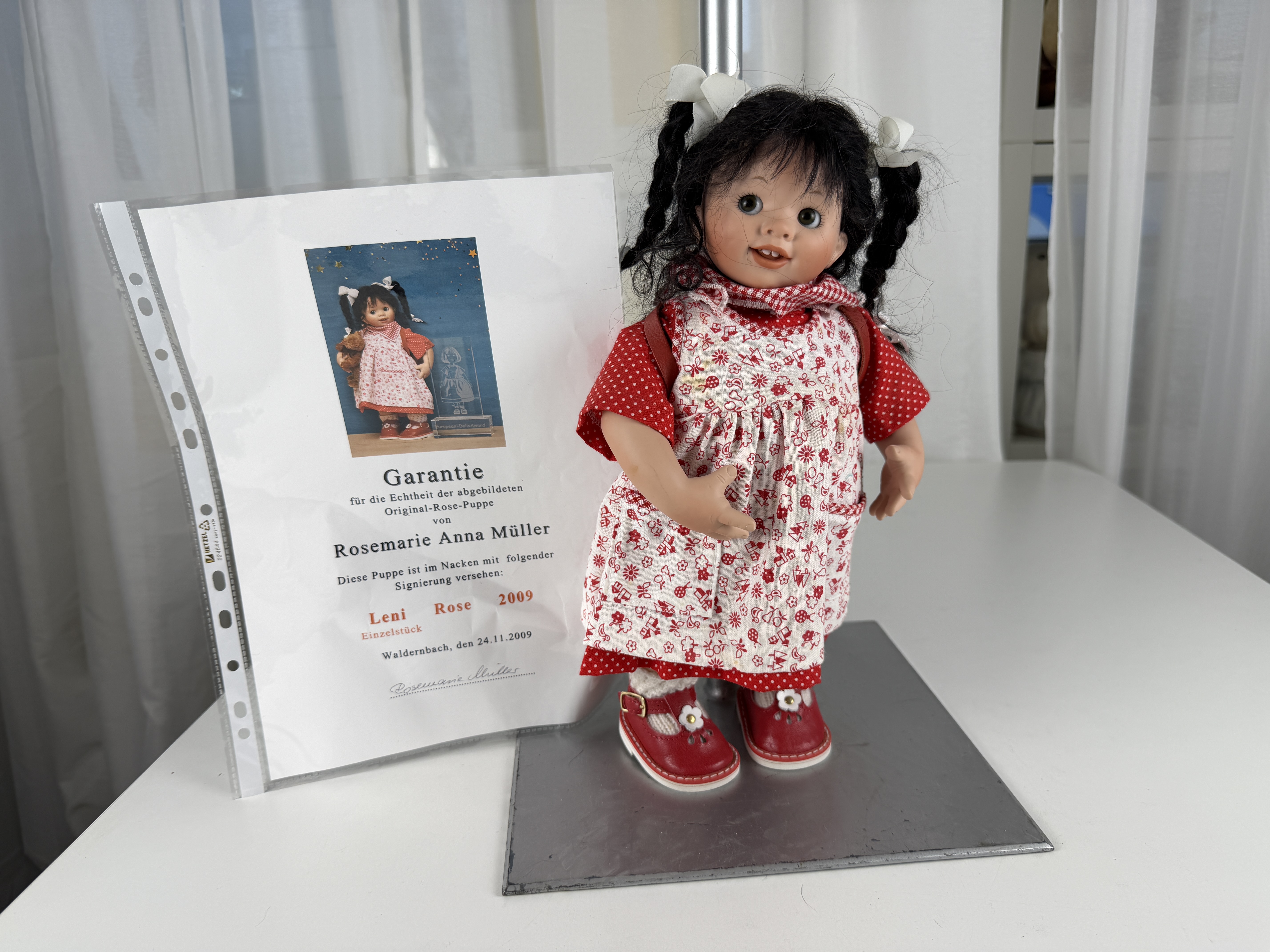 Rosemarie Anna Müller Künstlerpuppe Wichtel Porzellan Puppe 32 cm Unikat Top Zustand 