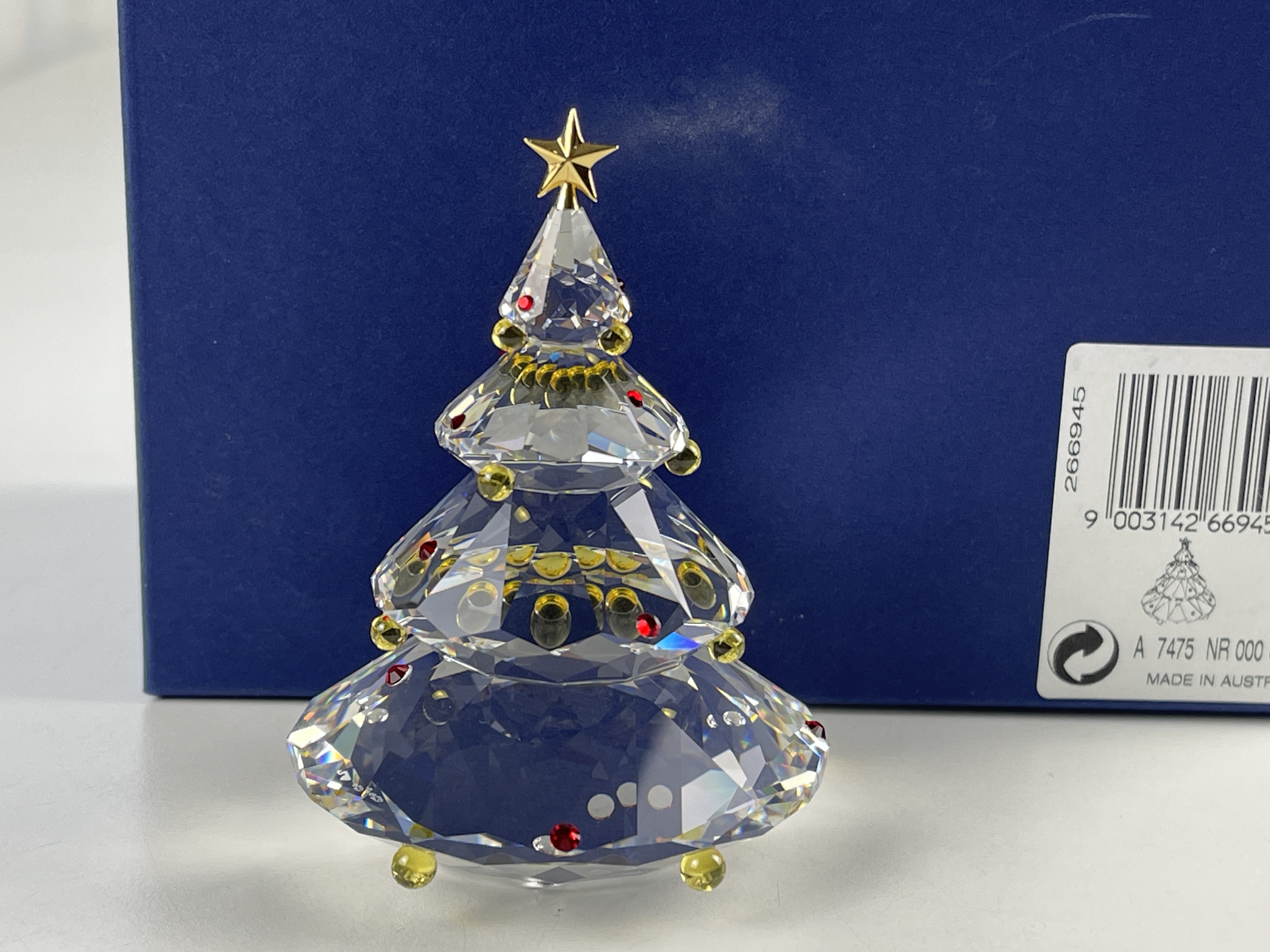  Swarovski Figur 266945 Weihnachtsbaum 9 cm. Ovp & Zertifikat. Top Zustand 