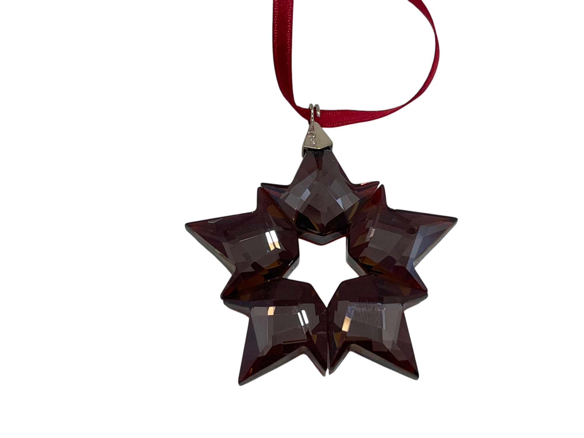 Swarovski Figur Weihnachtsstern Ornament Rot 4 cm. Top Zustand   