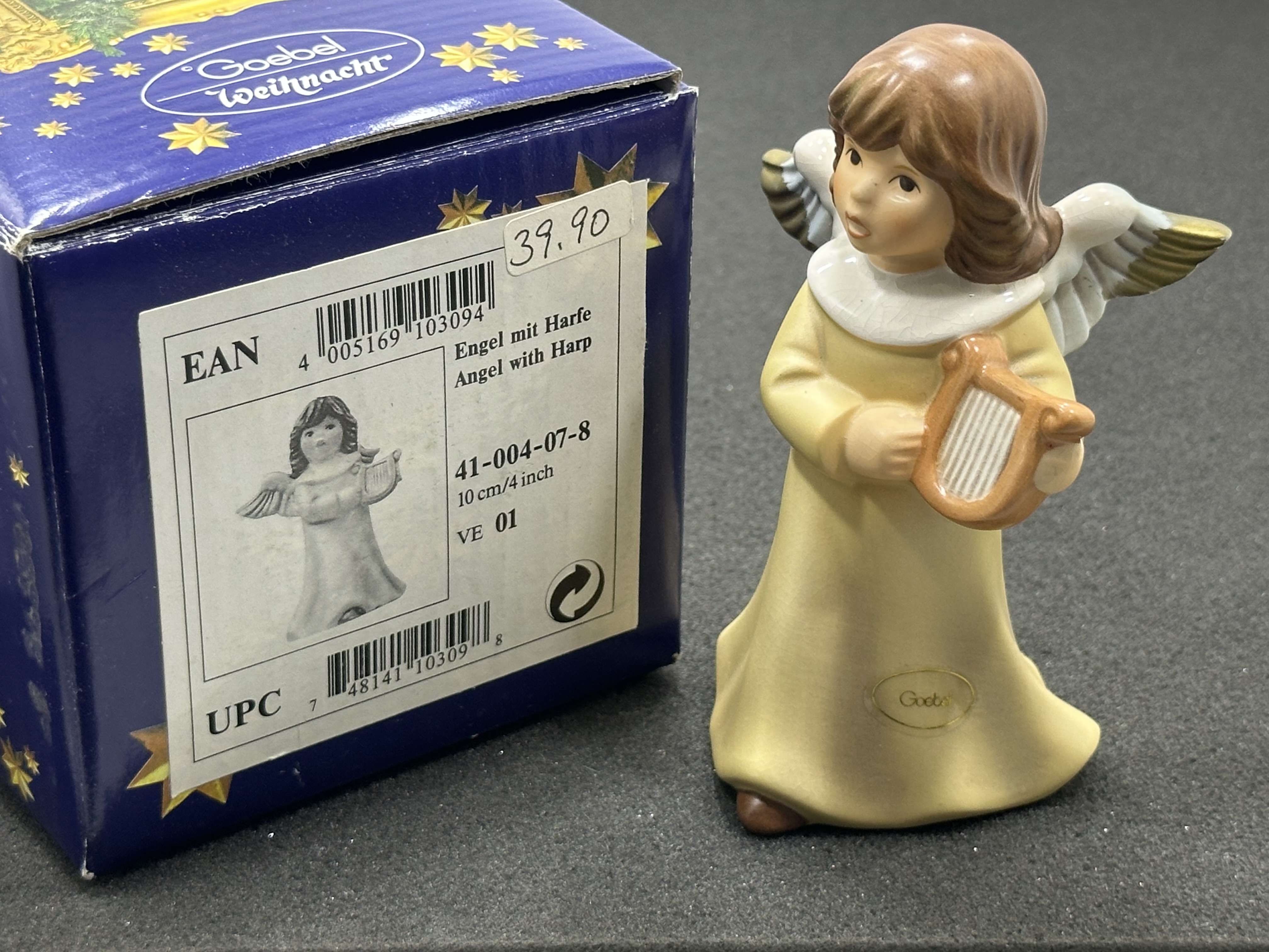 Goebel Figur 41 004 Engel mit Harfe 10 cm. Top Zustand