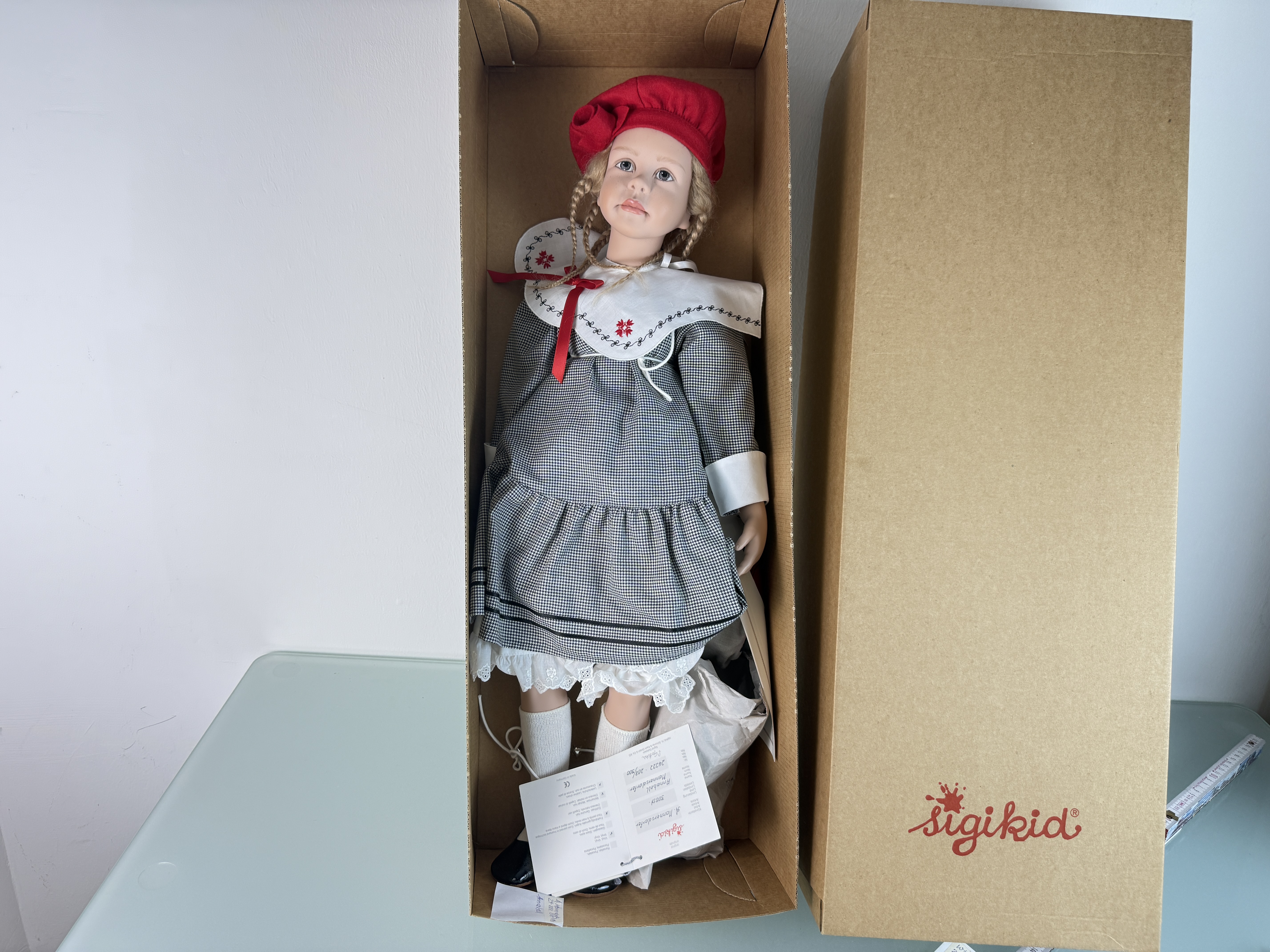 Sigikid Angelika Mannersdorfer Künstlerpuppe Vinyl Puppe 68 cm. Top Zustand  