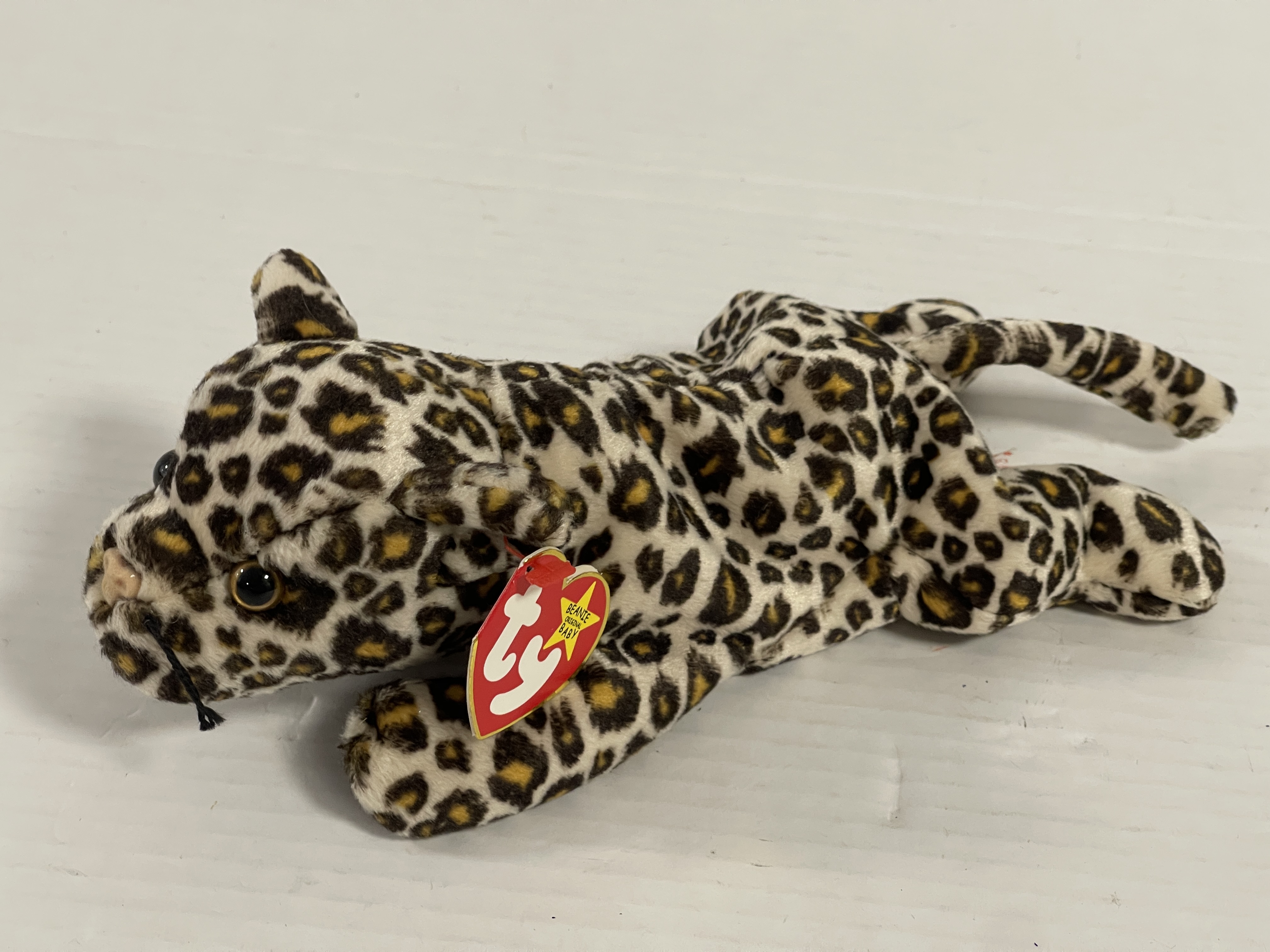 Sammler Stofftier Beanie Babies - Leopard - 21 cm. Top Zustand