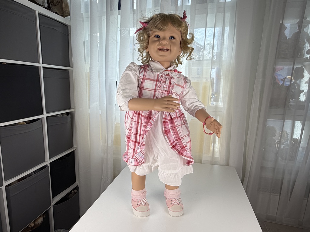 Künstlerpuppe Pamela Erff Vinyl Puppe 83 cm. Top Zustand 