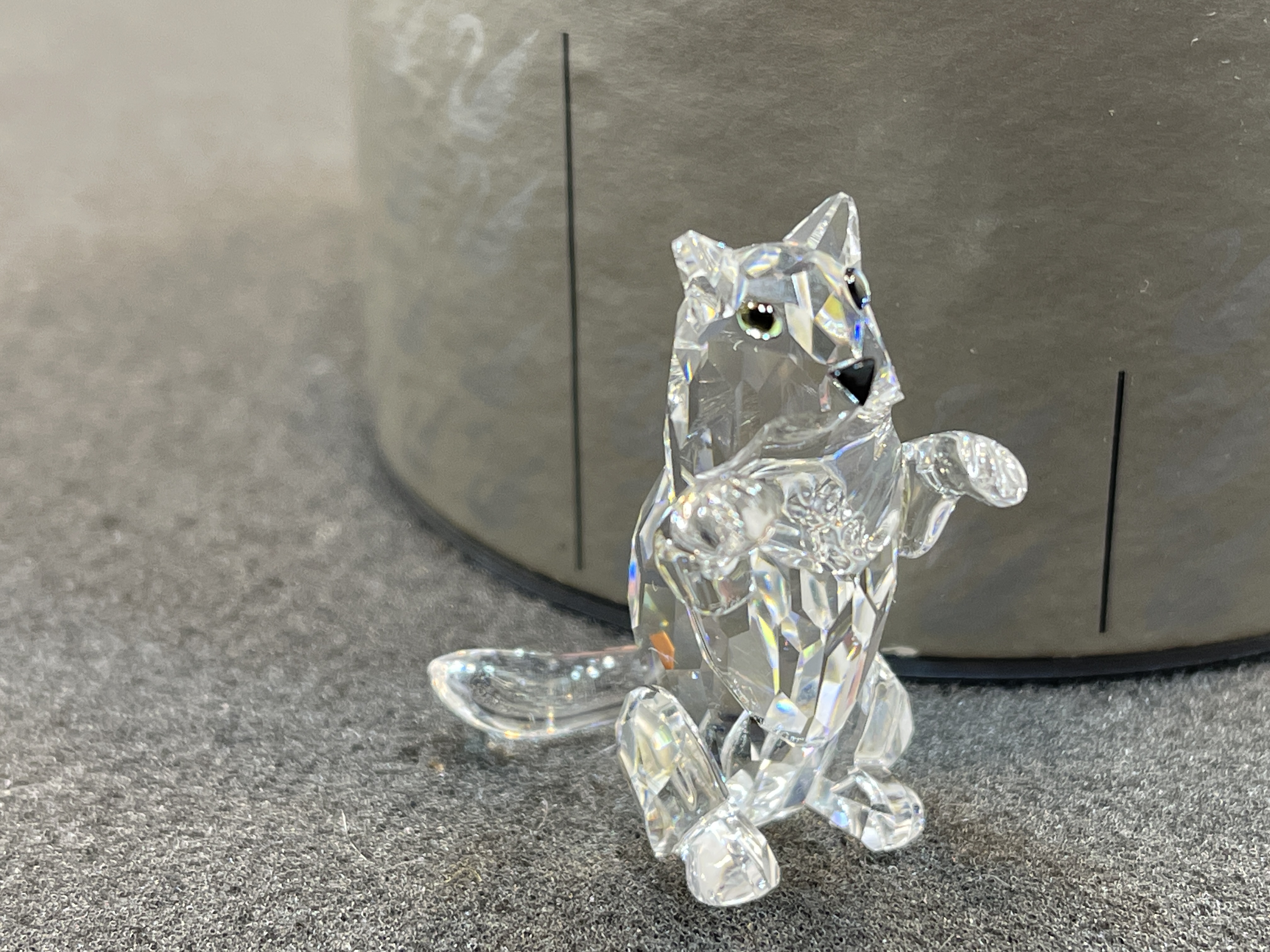 Swarovski Figur 028000 Springende Katze 3,5 cm. Ovp & Zertifikat. Top Zustand  