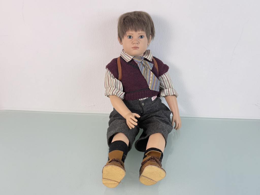 Künstlerpuppe Sigikid Sabine Esche Vinyl Puppe 61 cm. Top Zustand 