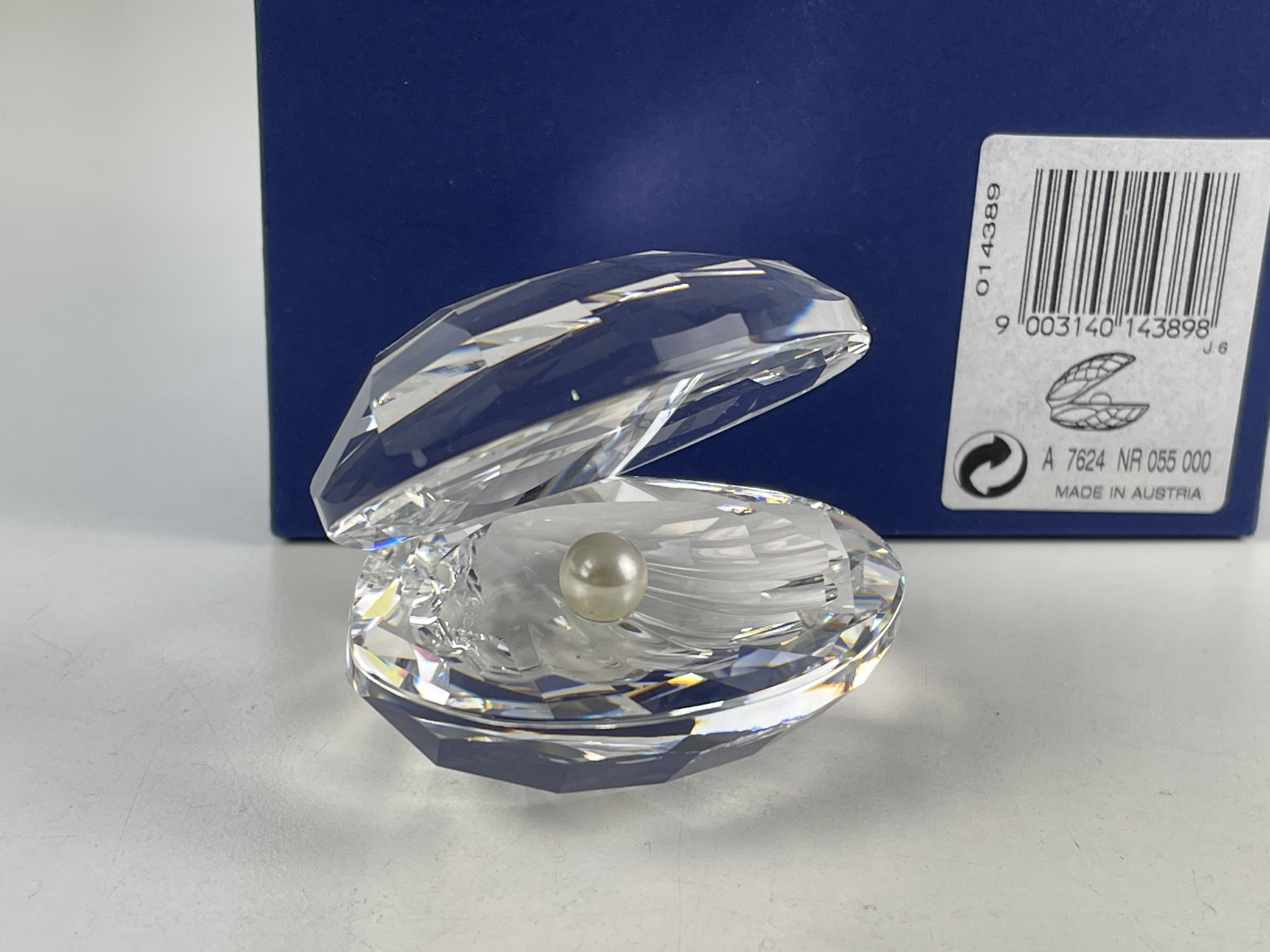 Swarovski Figur 014389 Große Muschel mit Perle 6,5 cm. Ovp & Zertifikat. Top Zustand 