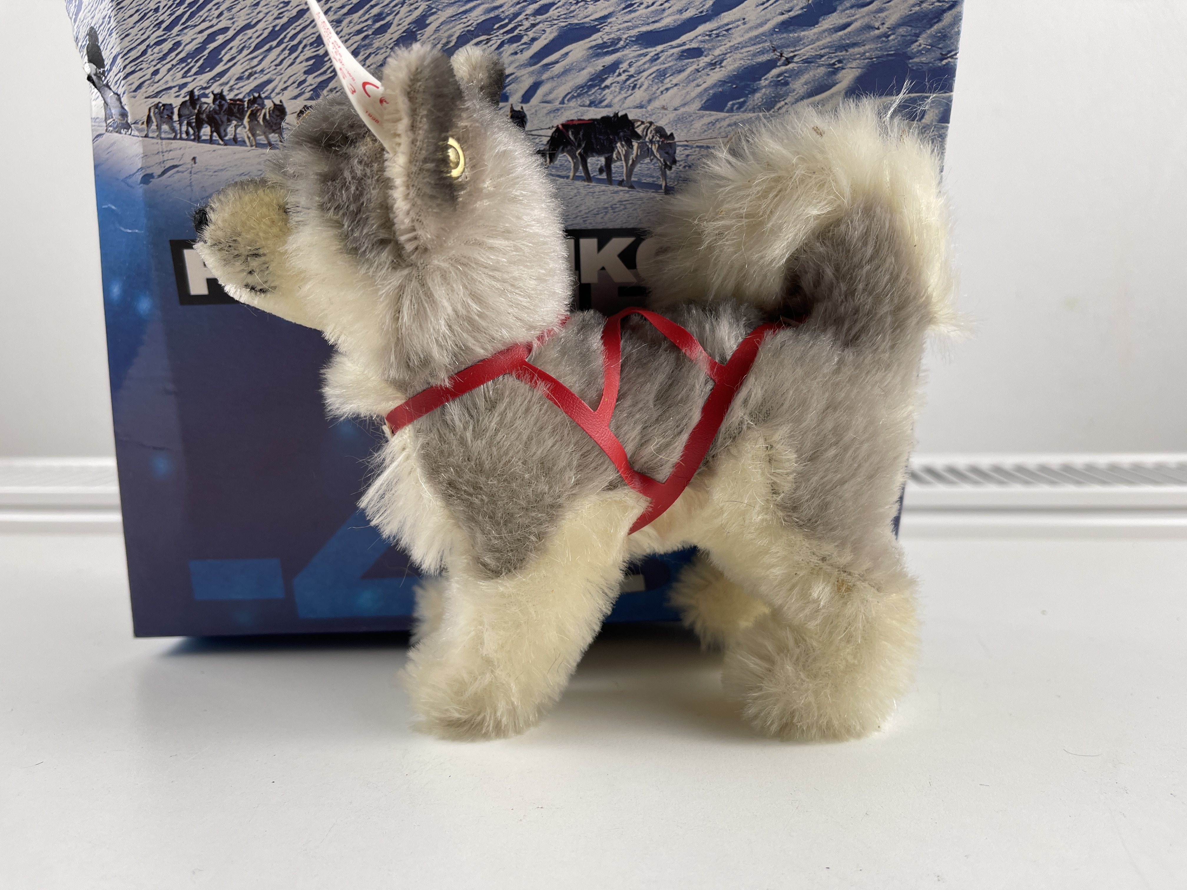 Steiff 038617 Fulda Husky 15 cm. - Top Zustand  