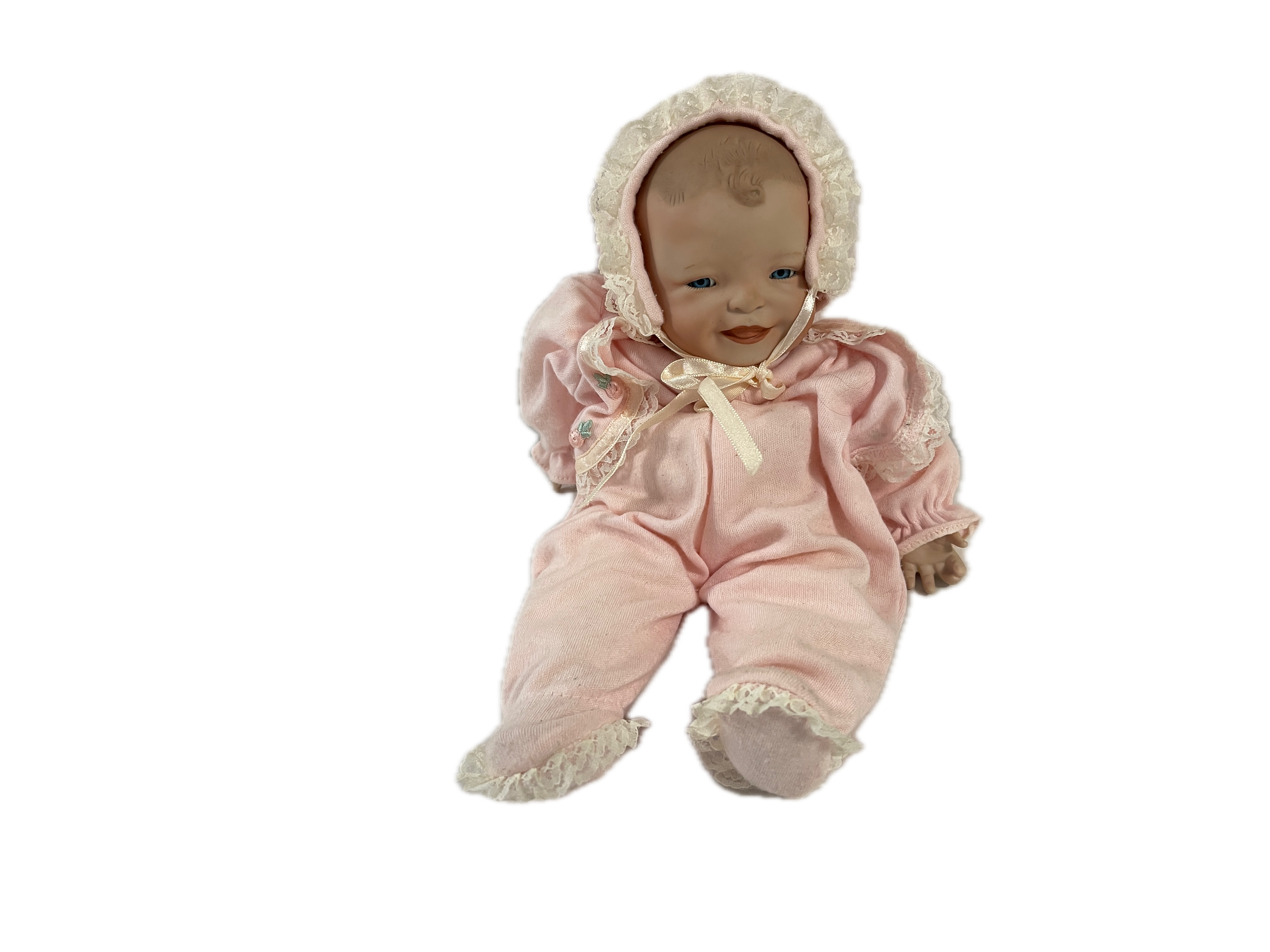 Porzellan Künstlerpuppe Puppe 27 cm. Top Zustand      