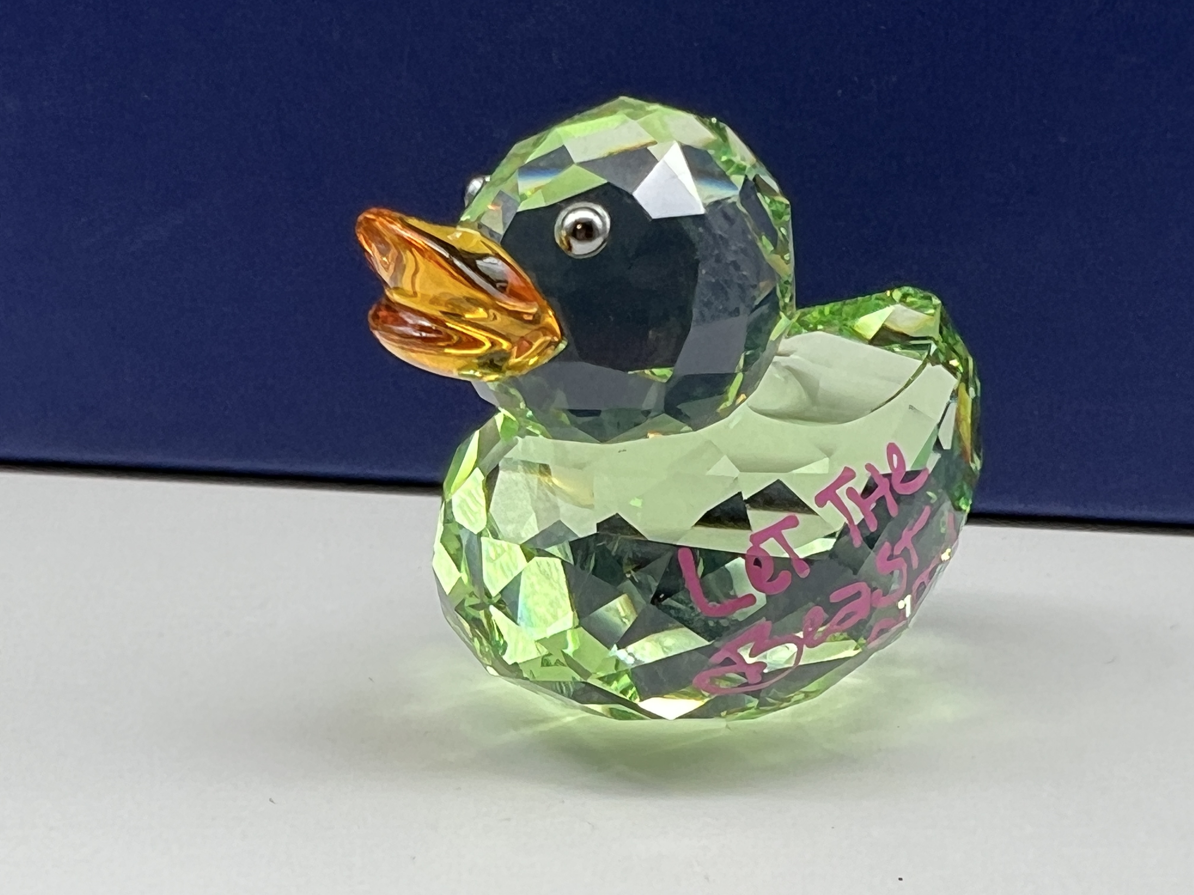 Swarovski Figur 1143324 Happy Duck 5,5 cm. Ohne Krokodil-Schnabel. Top Zustand 