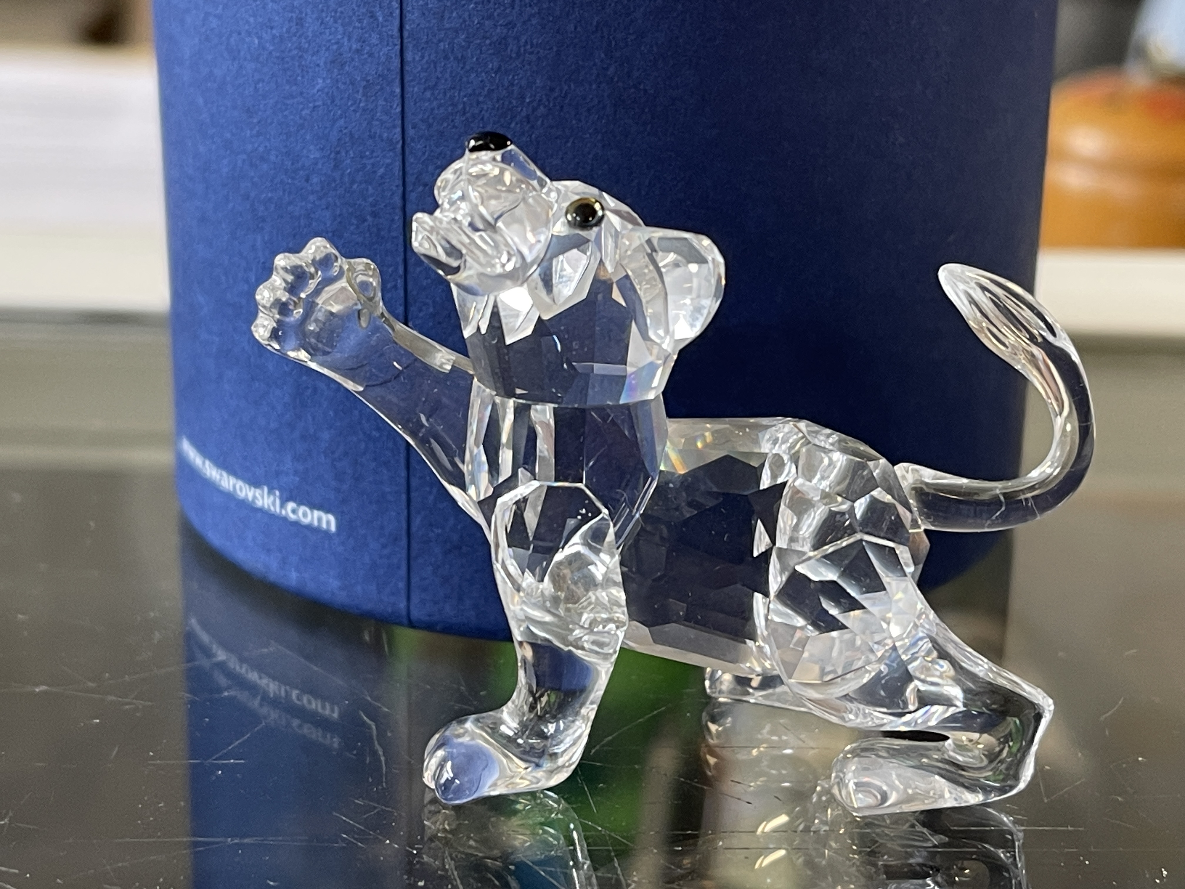  Swarovski Figur 210460 Baby Löwe, Jungtier 6,5 cm. mit Ovp & Zertifikat. Top Zustand    
