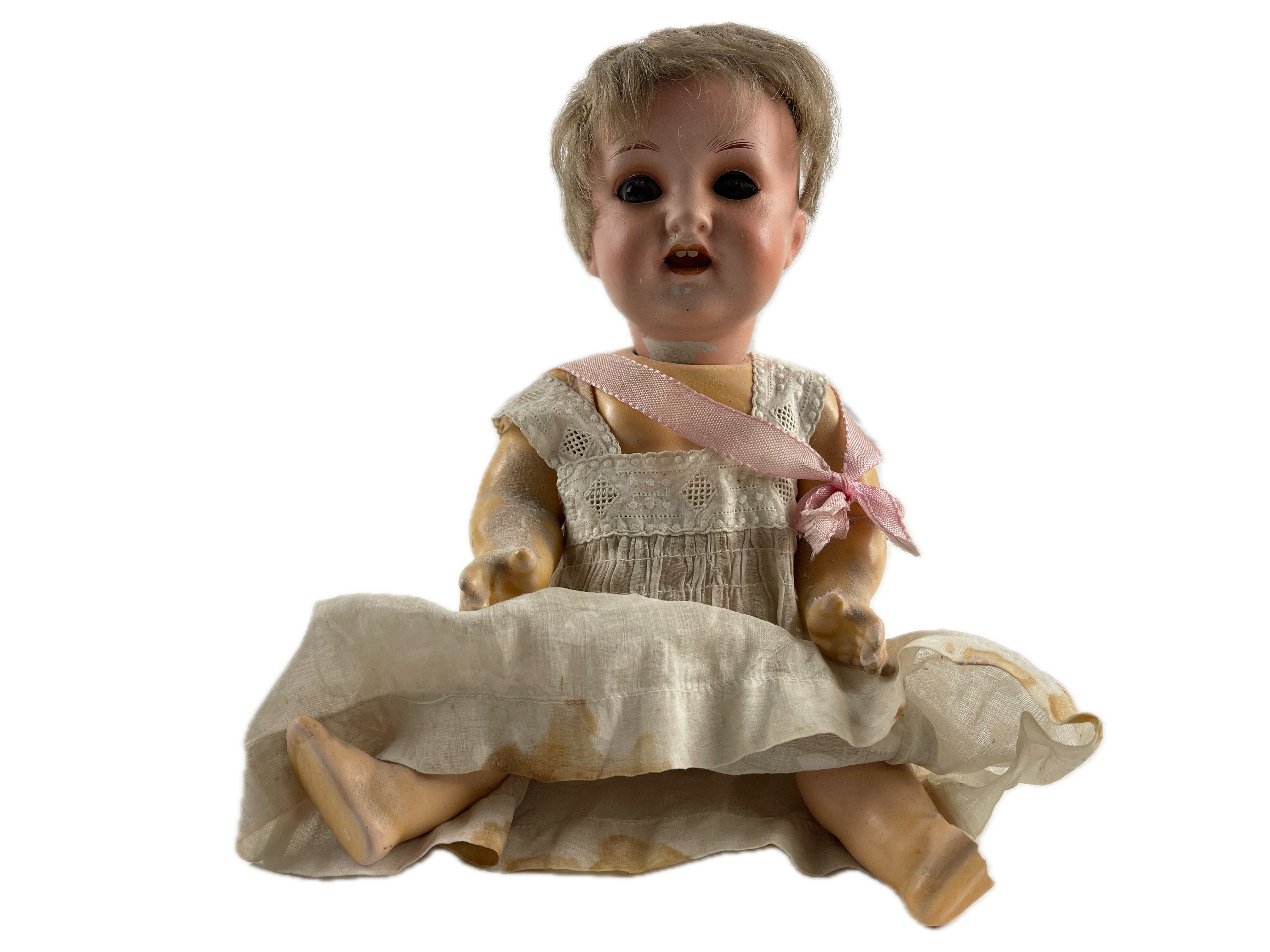 Künstlerpuppe Heubach Köppelsdorf Puppe 25 cm. Defekt am Fuß