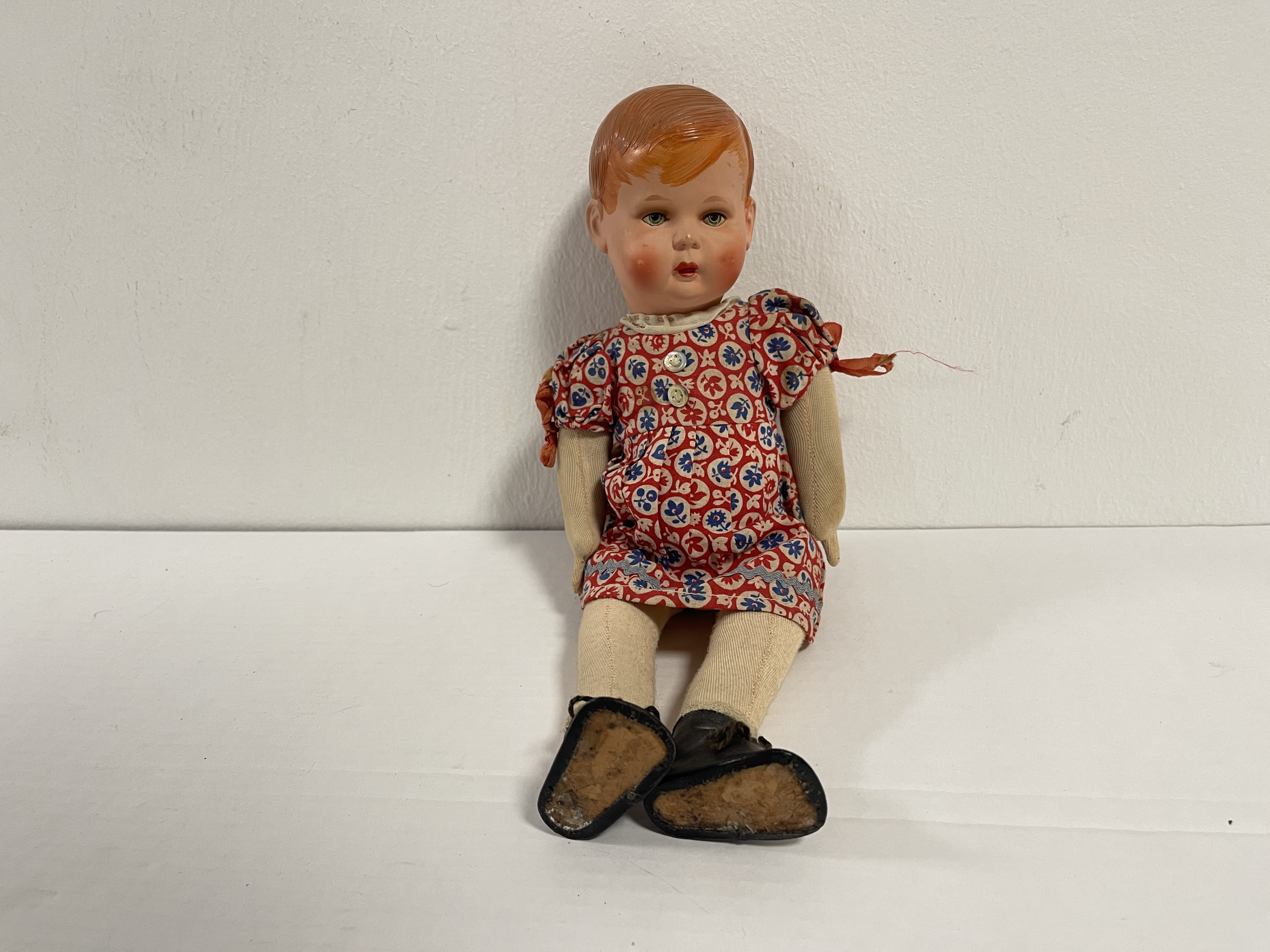 Künstlerpuppe Sammler Puppe alte Zelluloid Puppe 30 cm siehe Fotos  