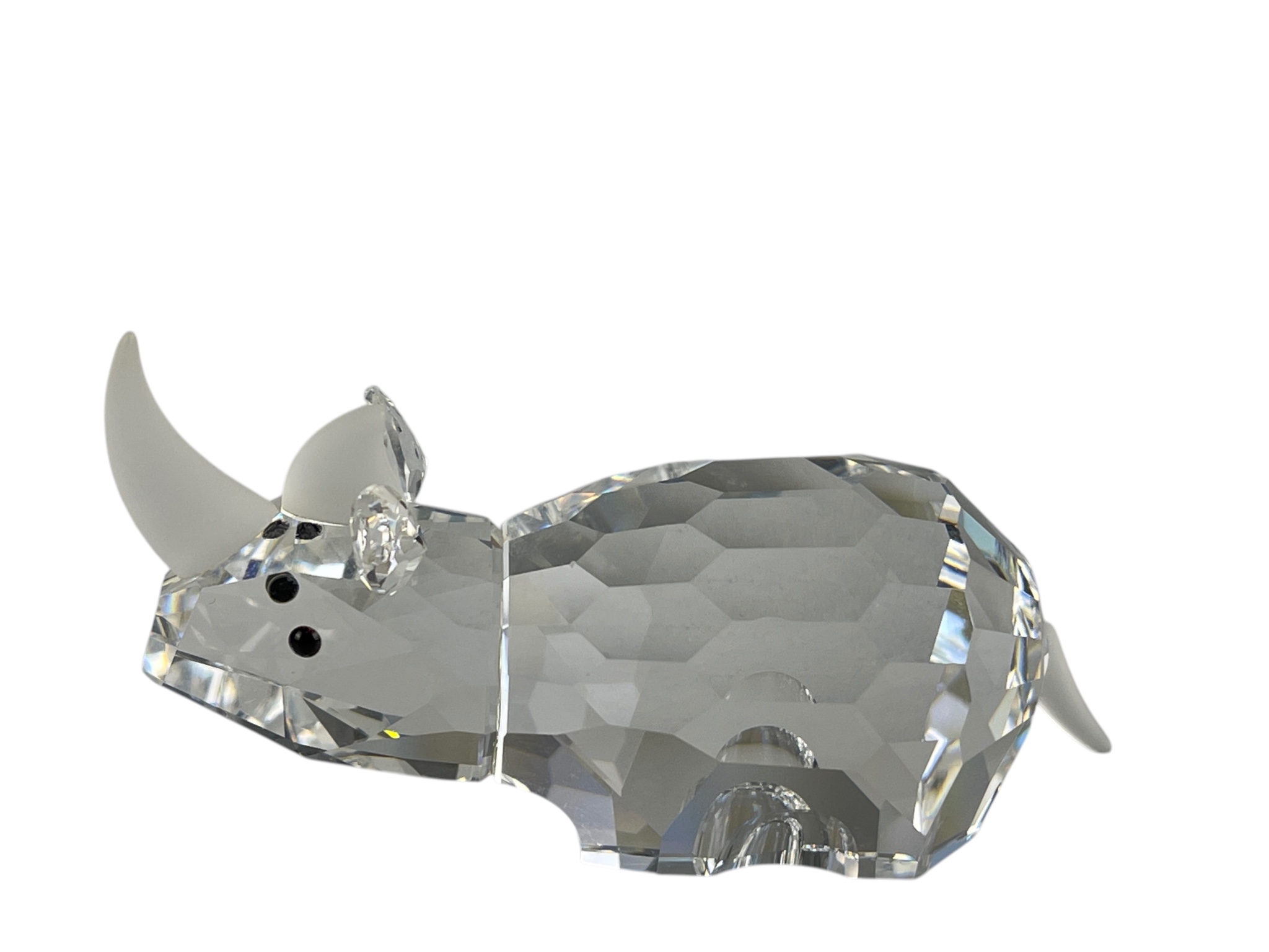 Swarovski Figur 117900 Großes Nashorn 7,5 cm. Kristall - Top Zustand  