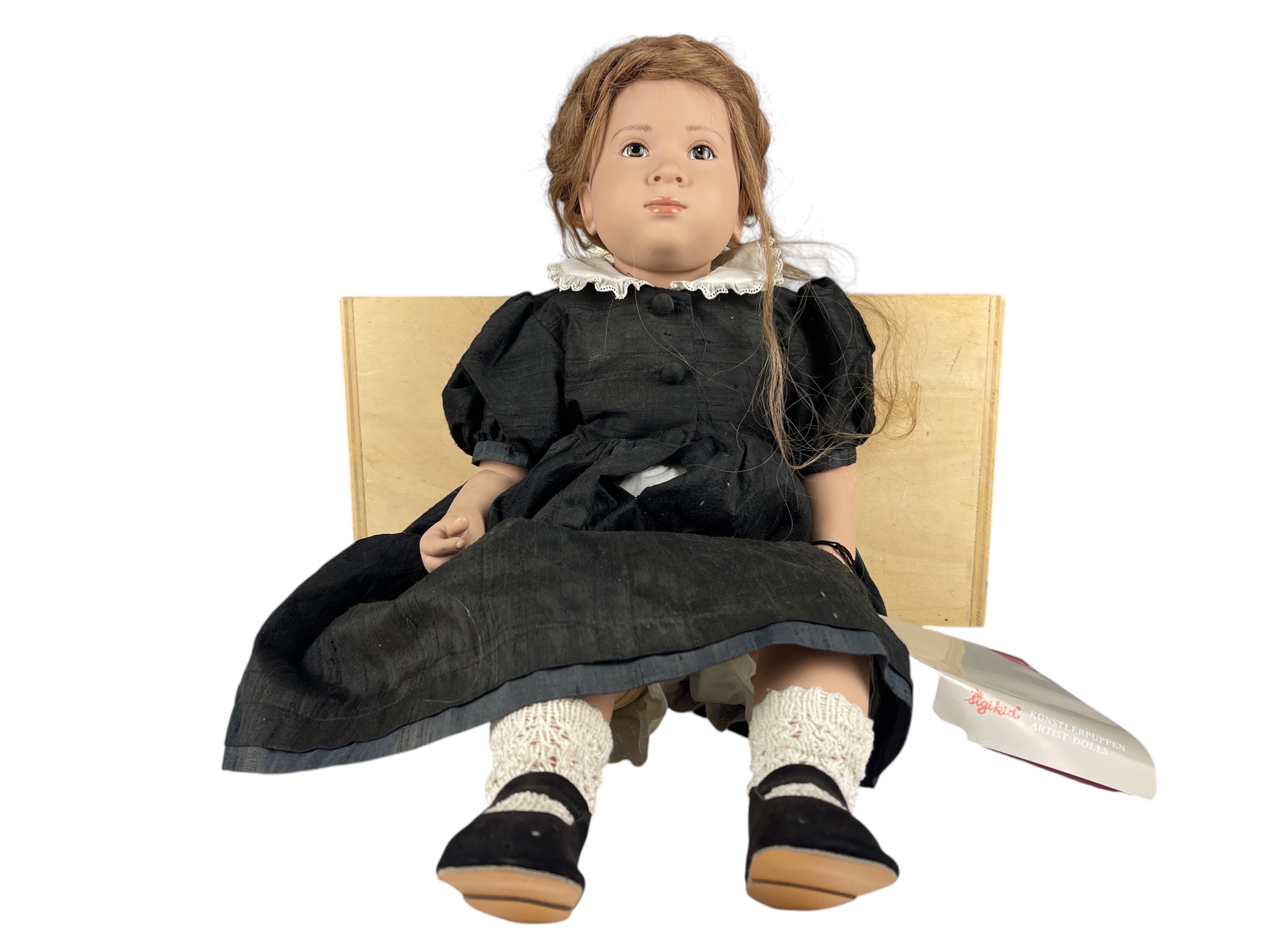 Künstlerpuppe Sigikid Sabine Esche Vinyl Puppe 58 cm. Top Zustand  