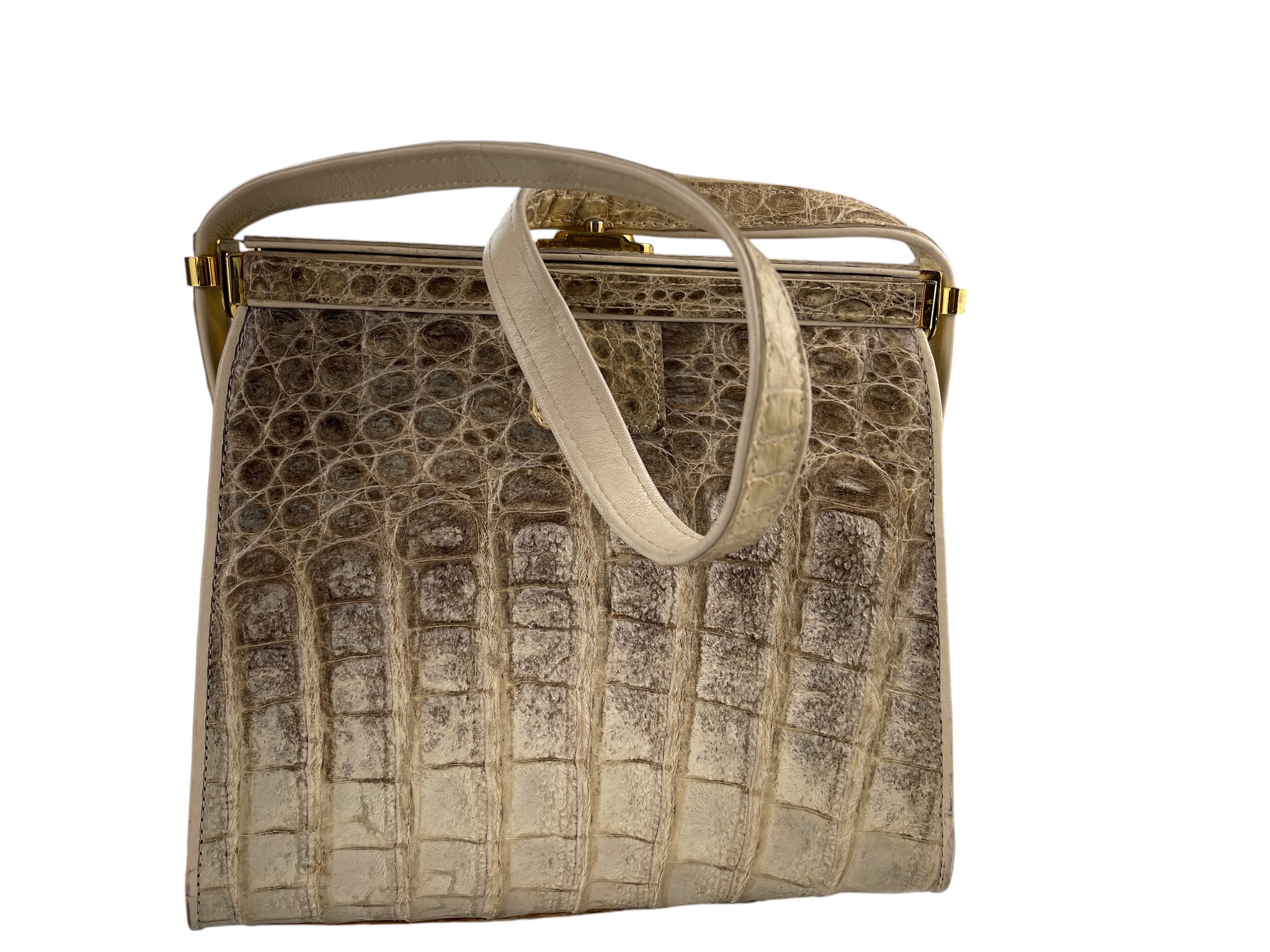 Leder Damentasche Handtasche 21 x 21 x 5 cm.  Zustand siehe Fotos