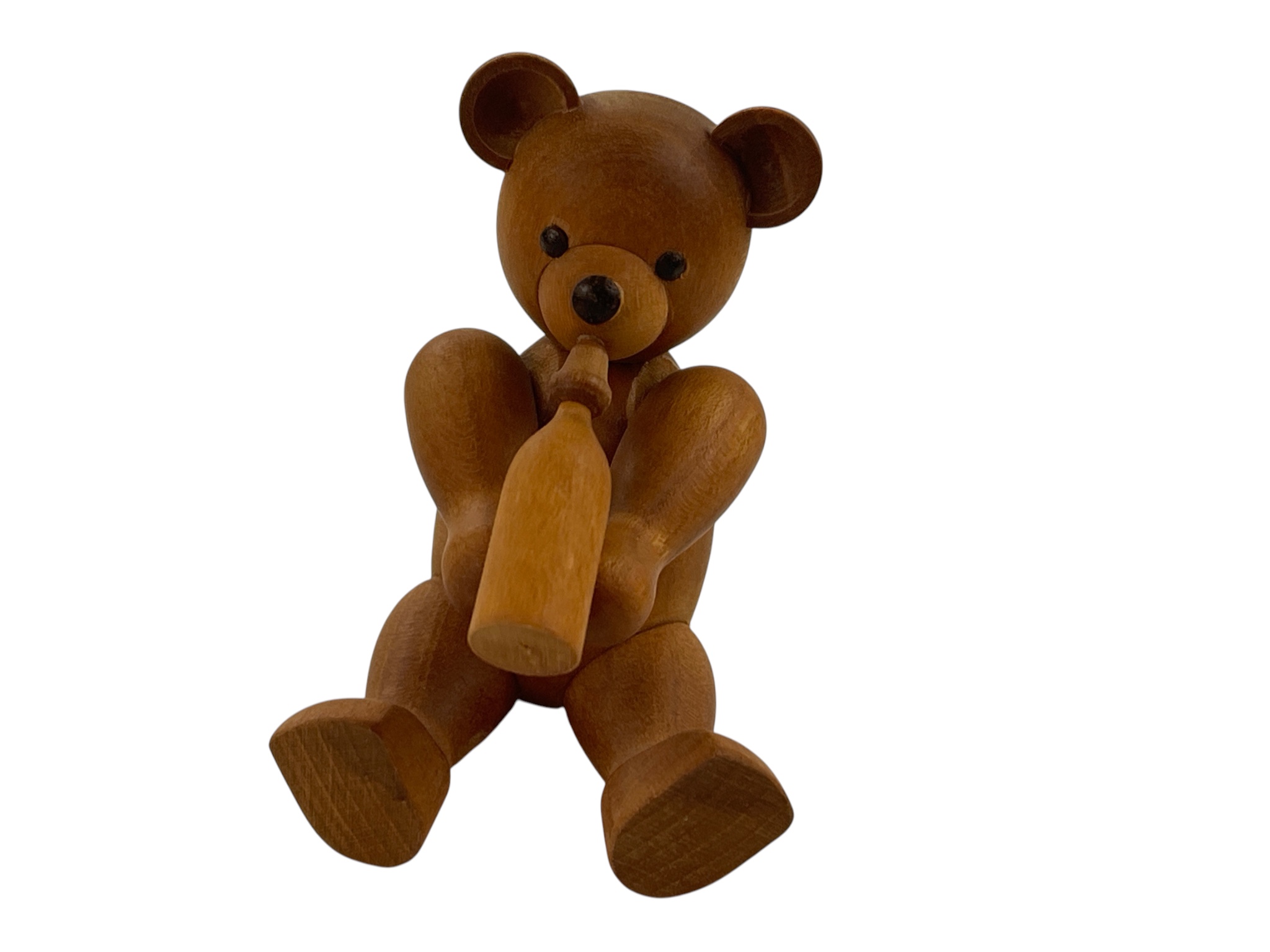 Erzgebirge Seiffener Figur Teddybär 7 cm. Top Zustand   