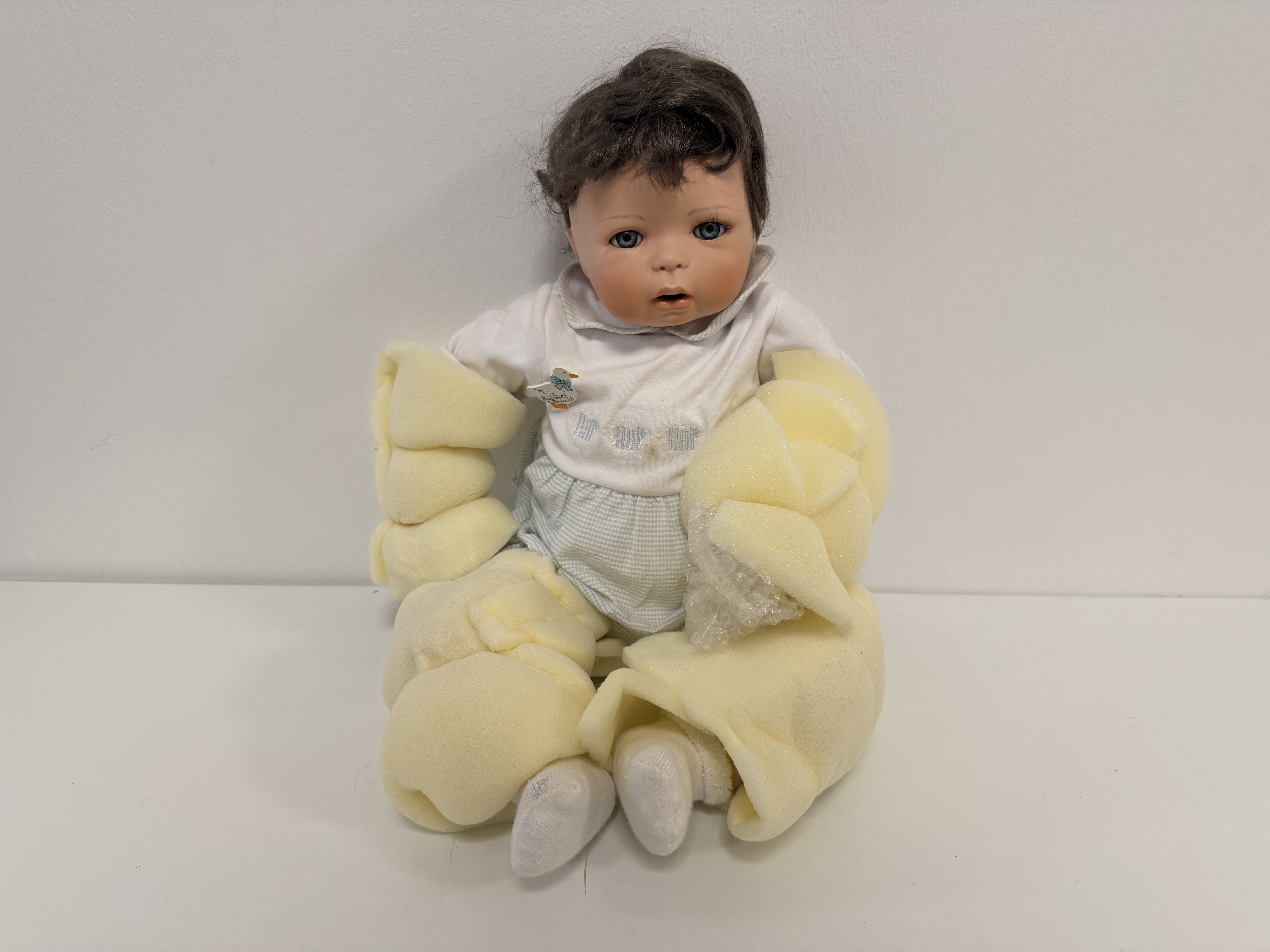 Künstlerpuppe Inge Tenbusch Porzellan Puppe 56 cm. Top Zustand