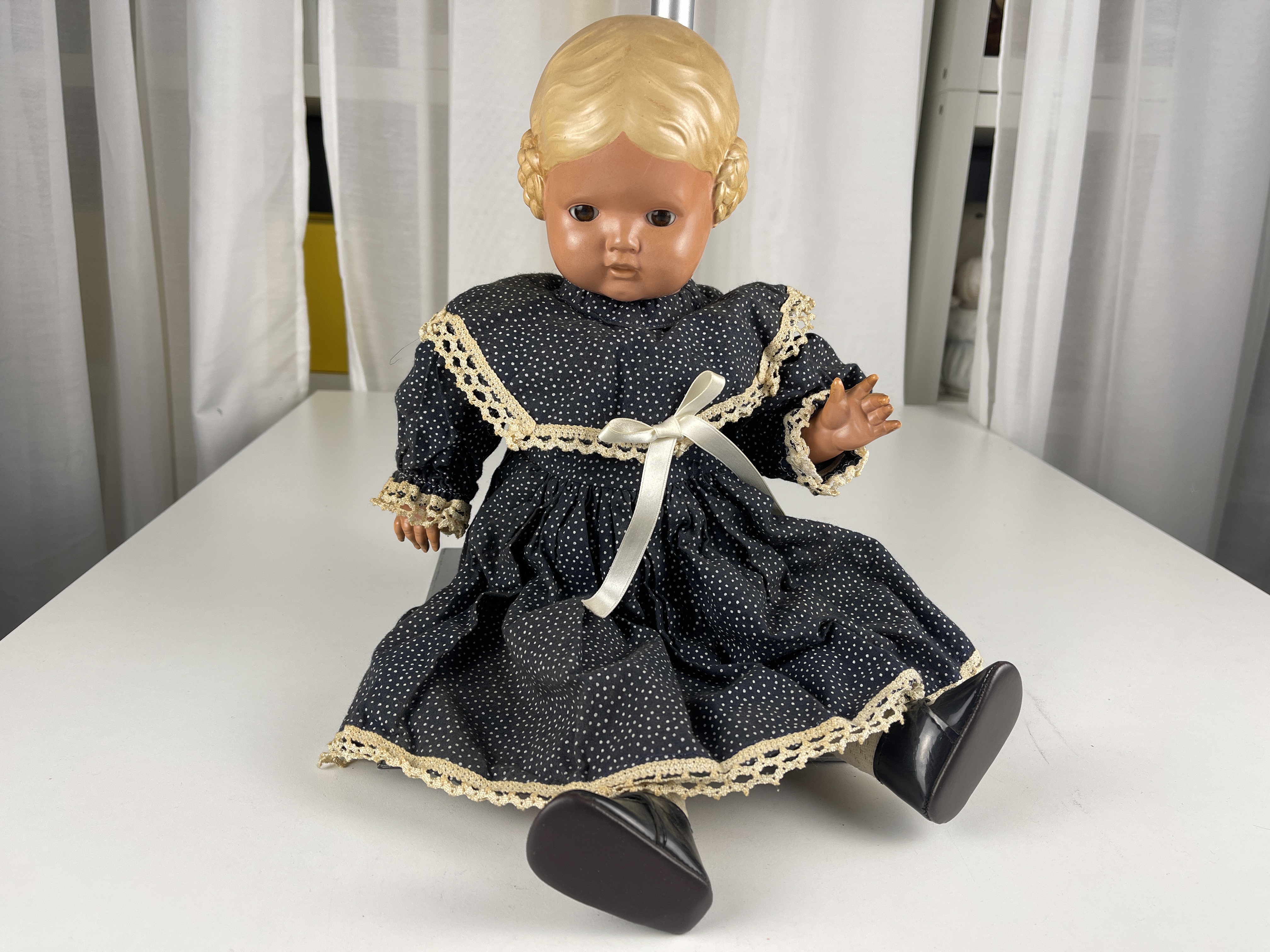 Schildkrötpuppe Tortulon Puppe 45 cm. Zustand siehe Fotos Raucherhaushalt 