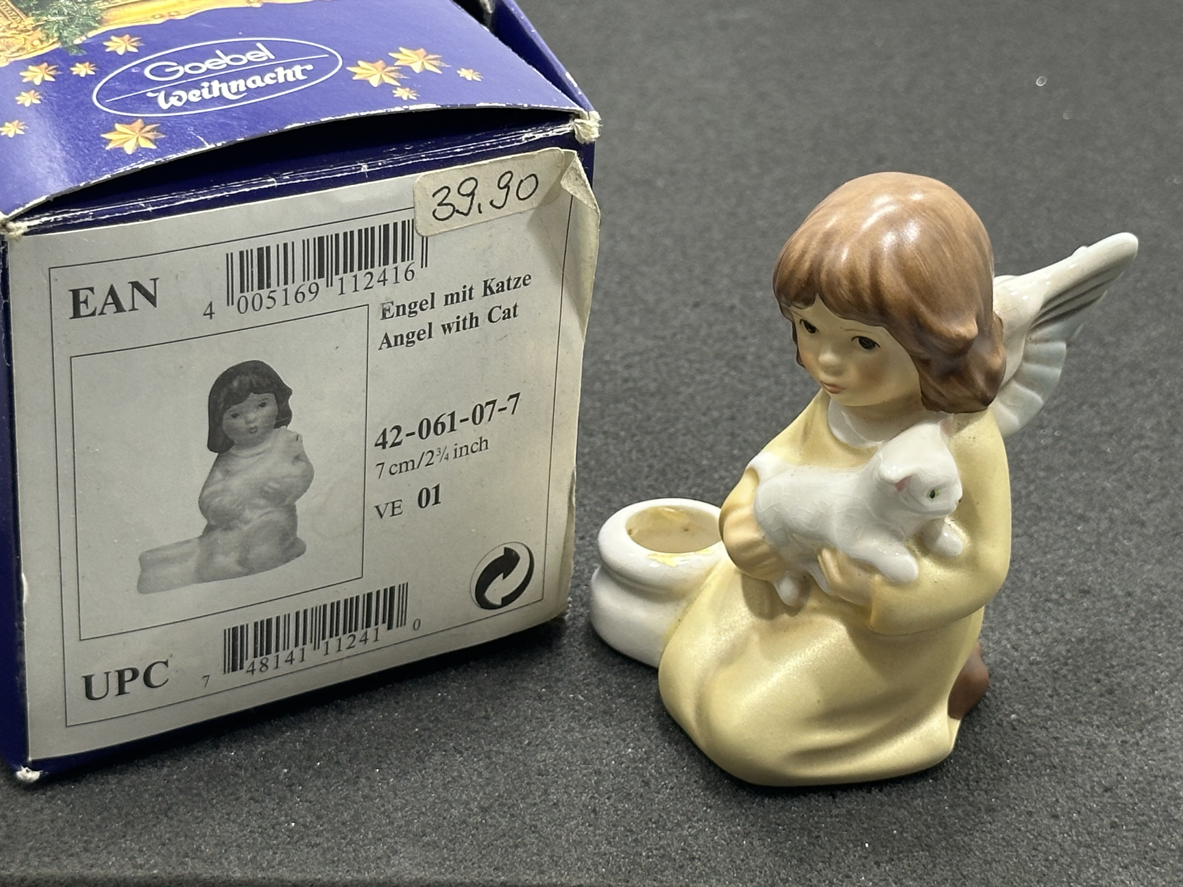 Goebel Figur 42 061 Engel mit Katze 7 cm Top Zustand