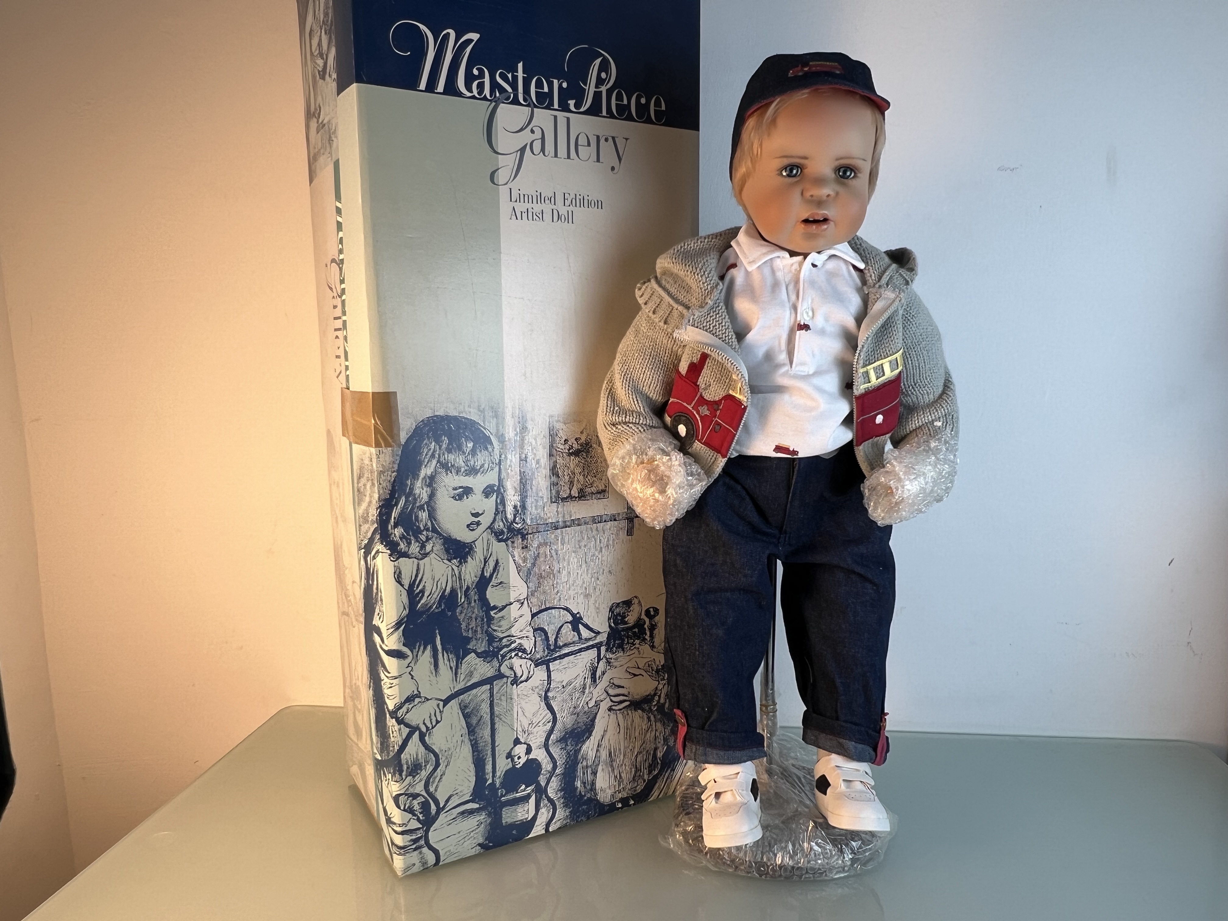 Künstlerpuppe Inge Tenbusch Sammler Porzellan Puppe 70 cm. Top Zustand