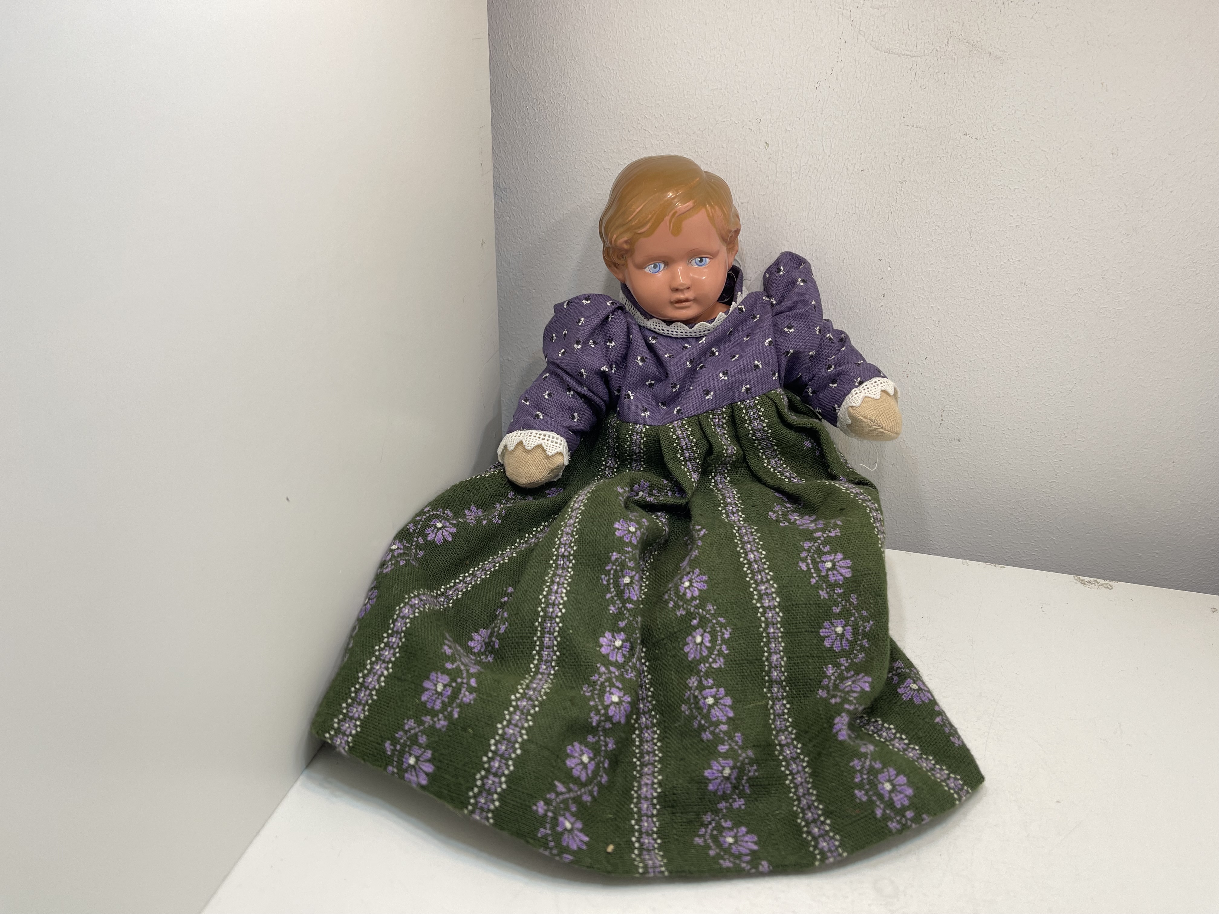 Schildkröt Puppe Vinyl / Stoff 25 cm - Top Zustand 