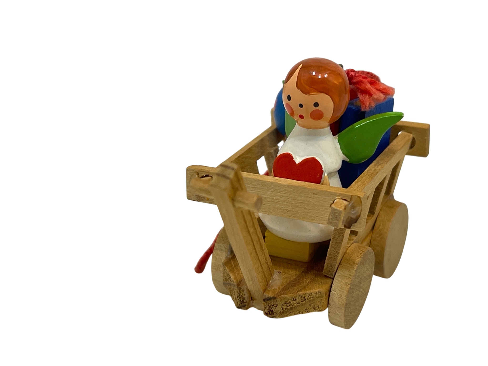 Erzgebirge Figur Ornament Engel 5 x 4,5 cm. Top Zustand    