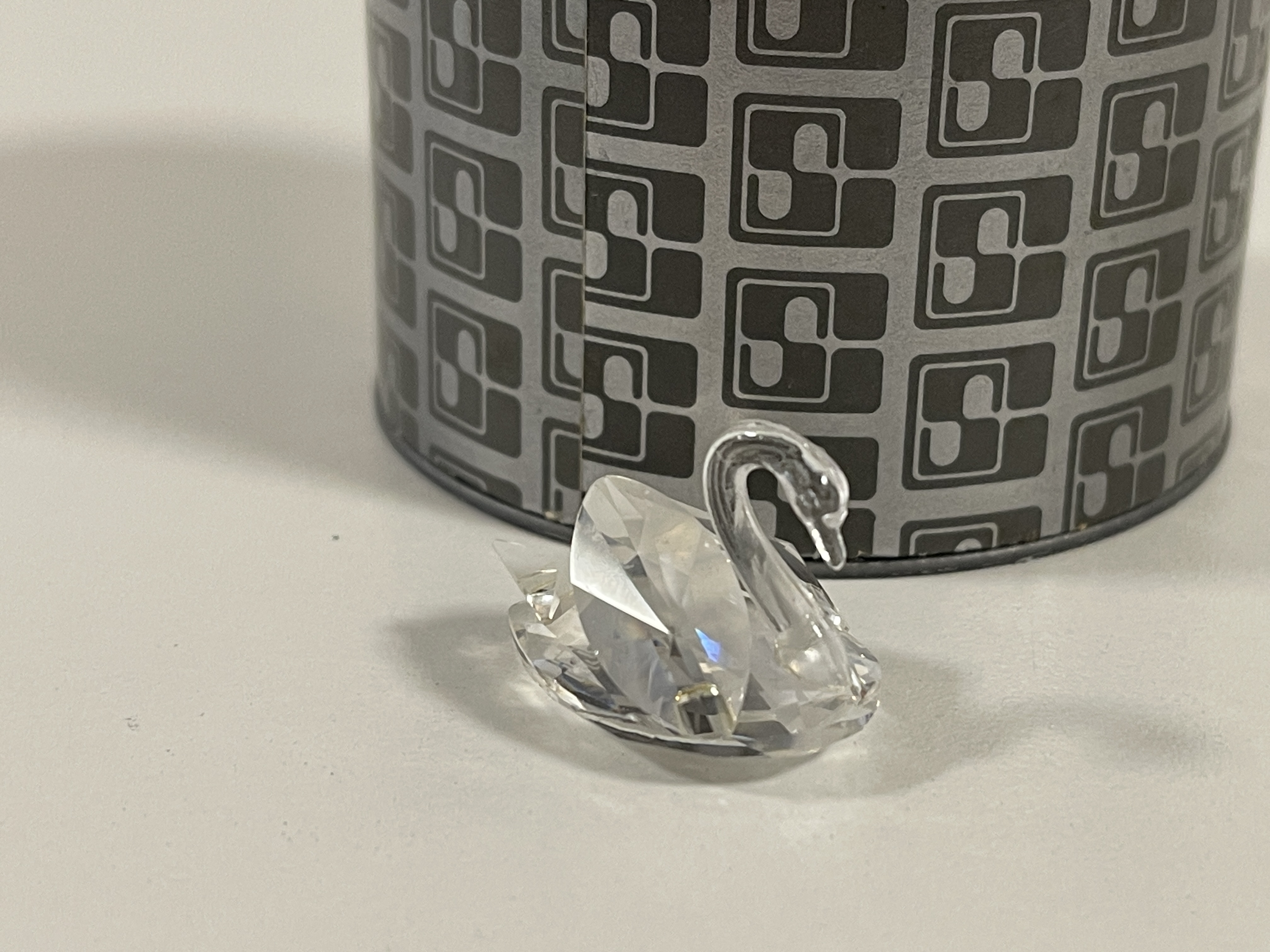  Swarovski Figur Kristall Schwan 2,5 cm. Top Zustand.  OVP & Zertifikat 