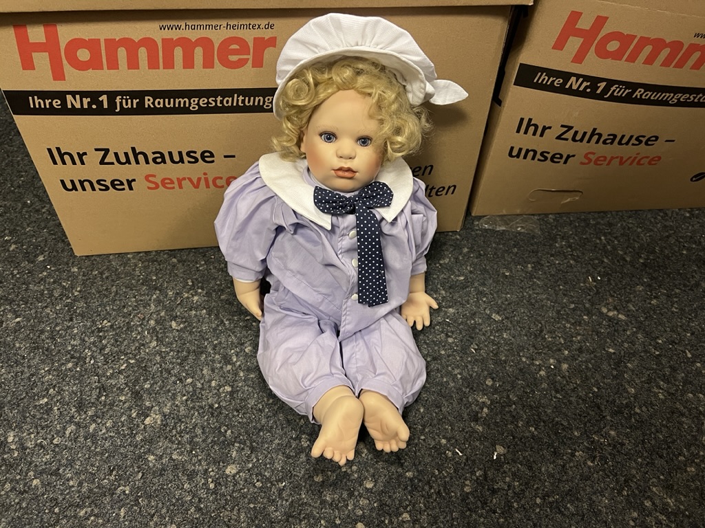 Barbara Prusseit Porzellan Puppe 55 cm. Top Zustand   