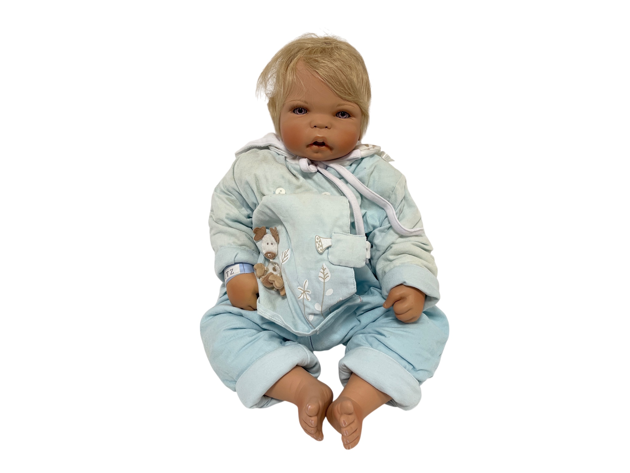 Künstlerpuppe Inge Tenbusch Porzellan Puppe 49 cm. Top Zustand siehe Fotos 