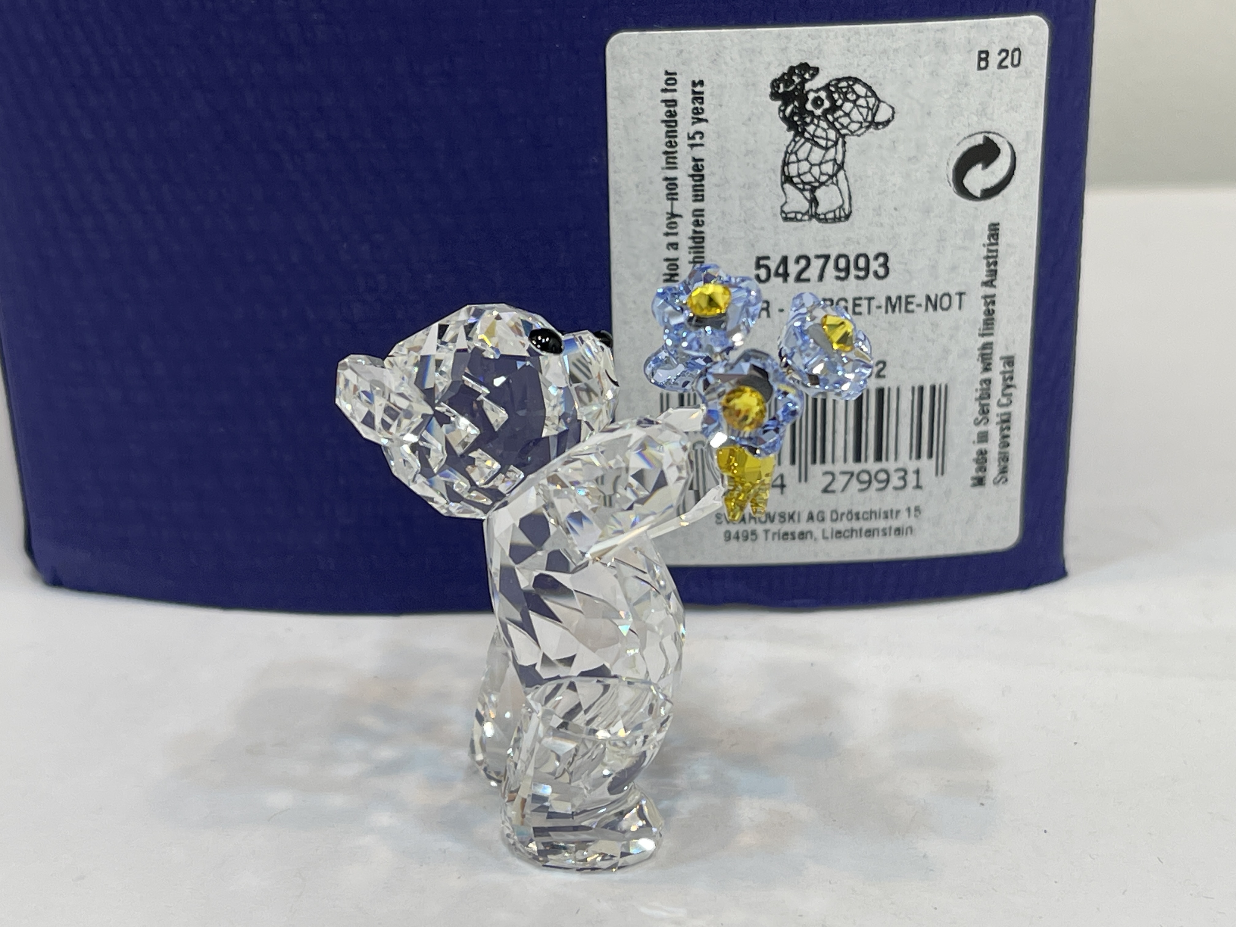 Swarovski Figur 5427993 Kris Bär Vergissmeinnicht 4,5 cm. Ovp & Zertifikat Top Zustand   