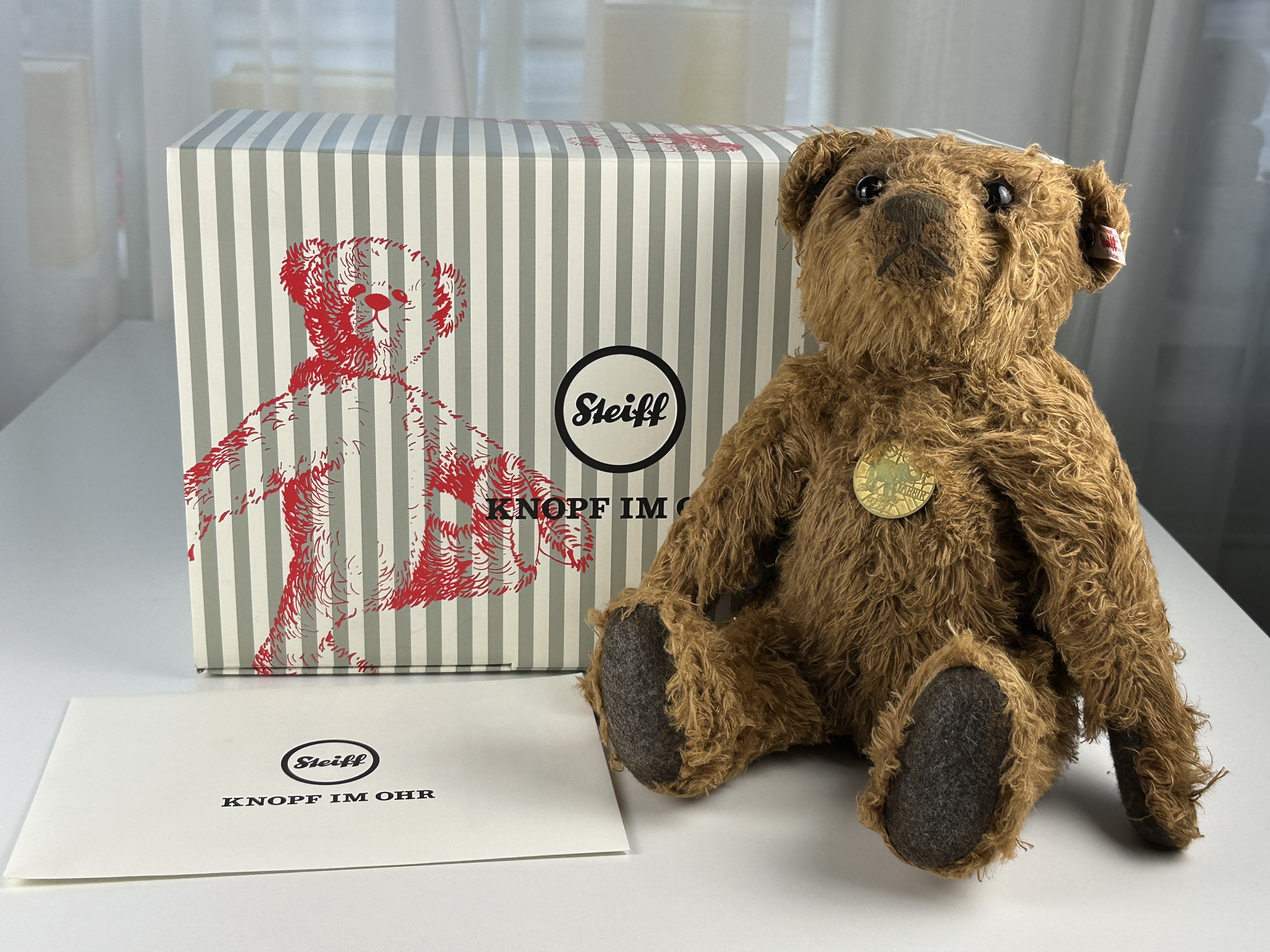 Steiff Tier 006968 Teddybär Hänsel 36cm. Unbenutzt