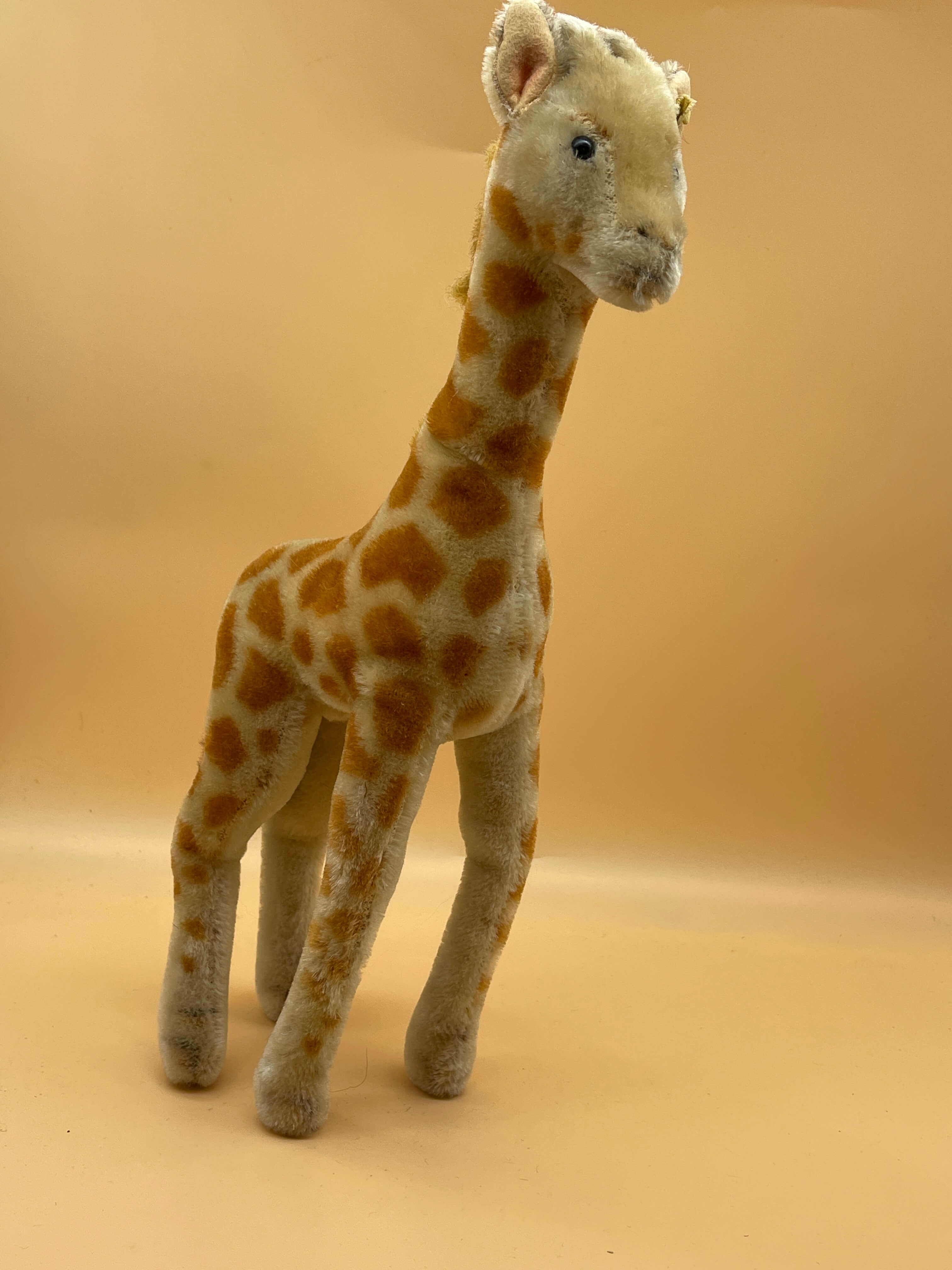 Steiff Tier mit Knopf, mit Fahne. 36 cm. Top Zustand   