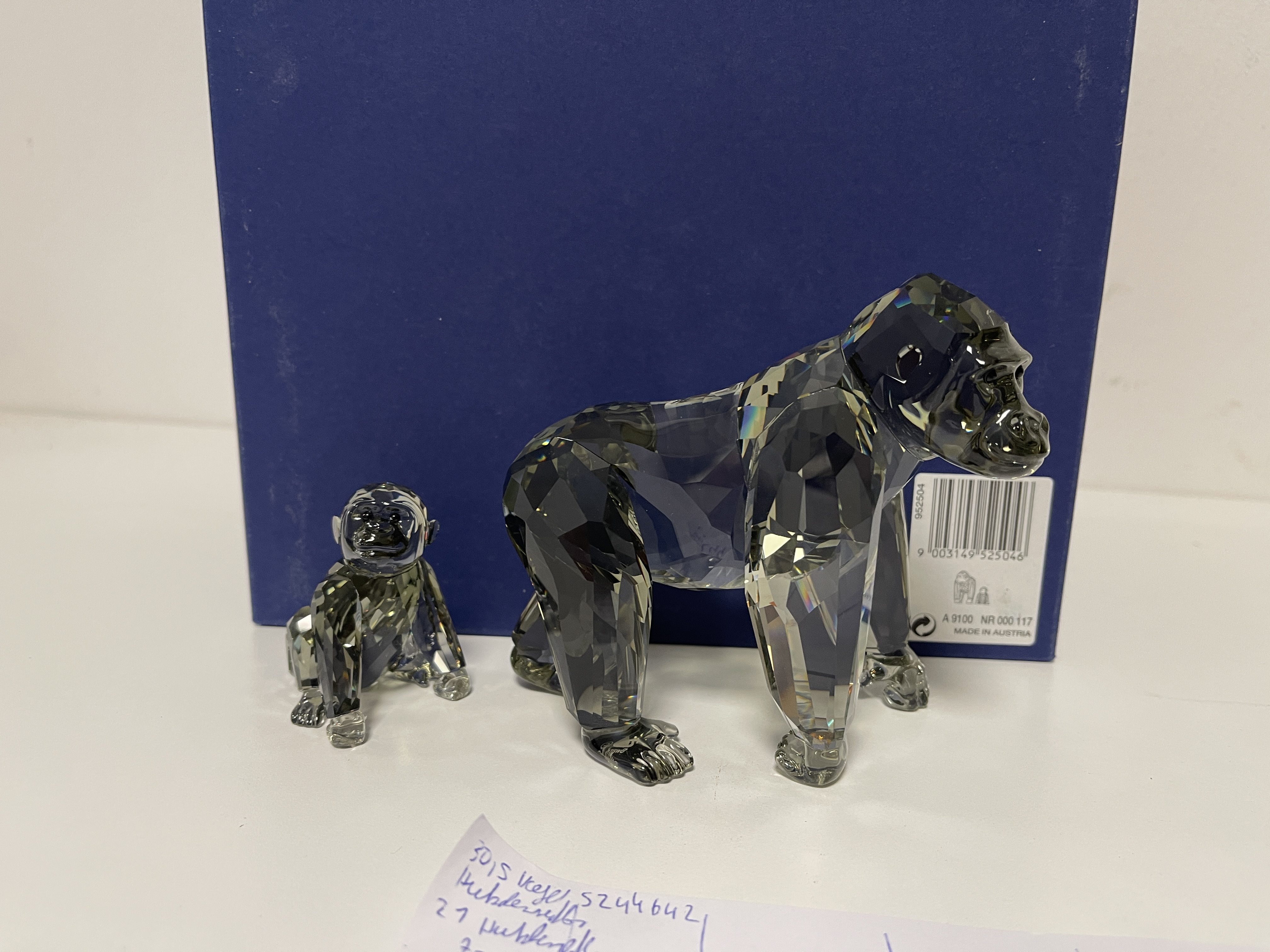  Swarovski Figur 952504 Jahresfiguren 2009 Gorillas Ovp Zertifikat. Top Zustand   
