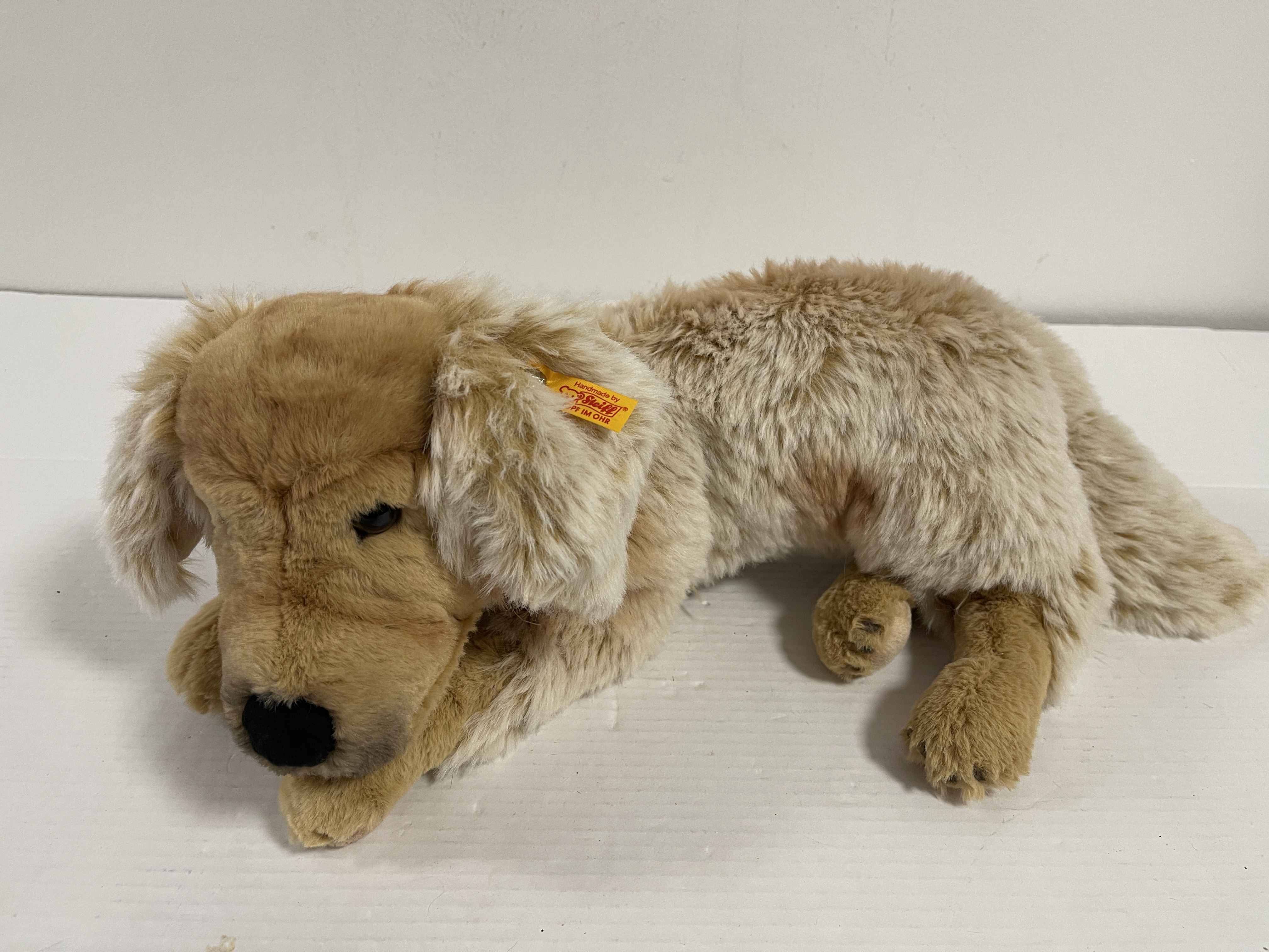 Steiff Tier Sammler Stofftier 076947 Hund 20 x 55 cm Top Zustand  