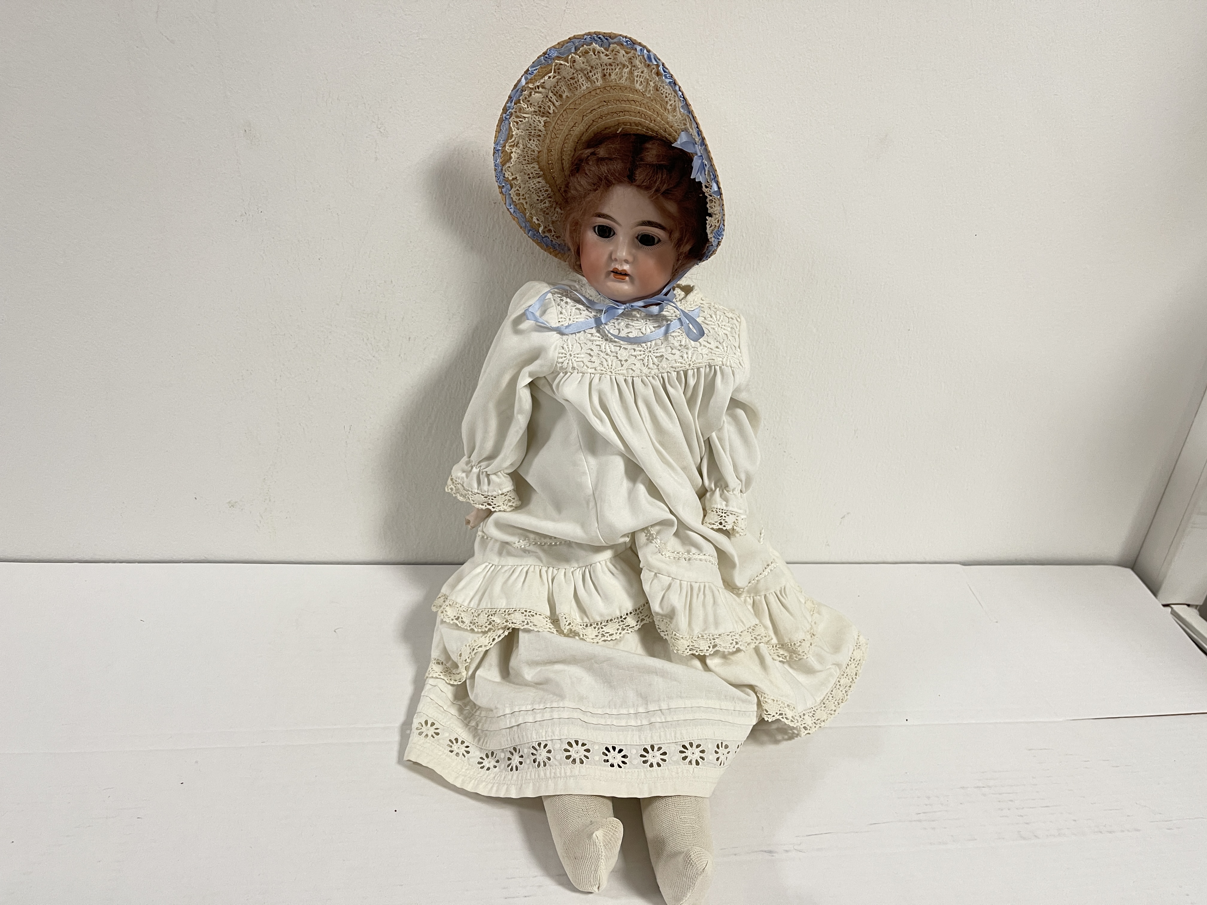 Alte Porzellan Puppe 56 cm - Zustand siehe Fotos  
