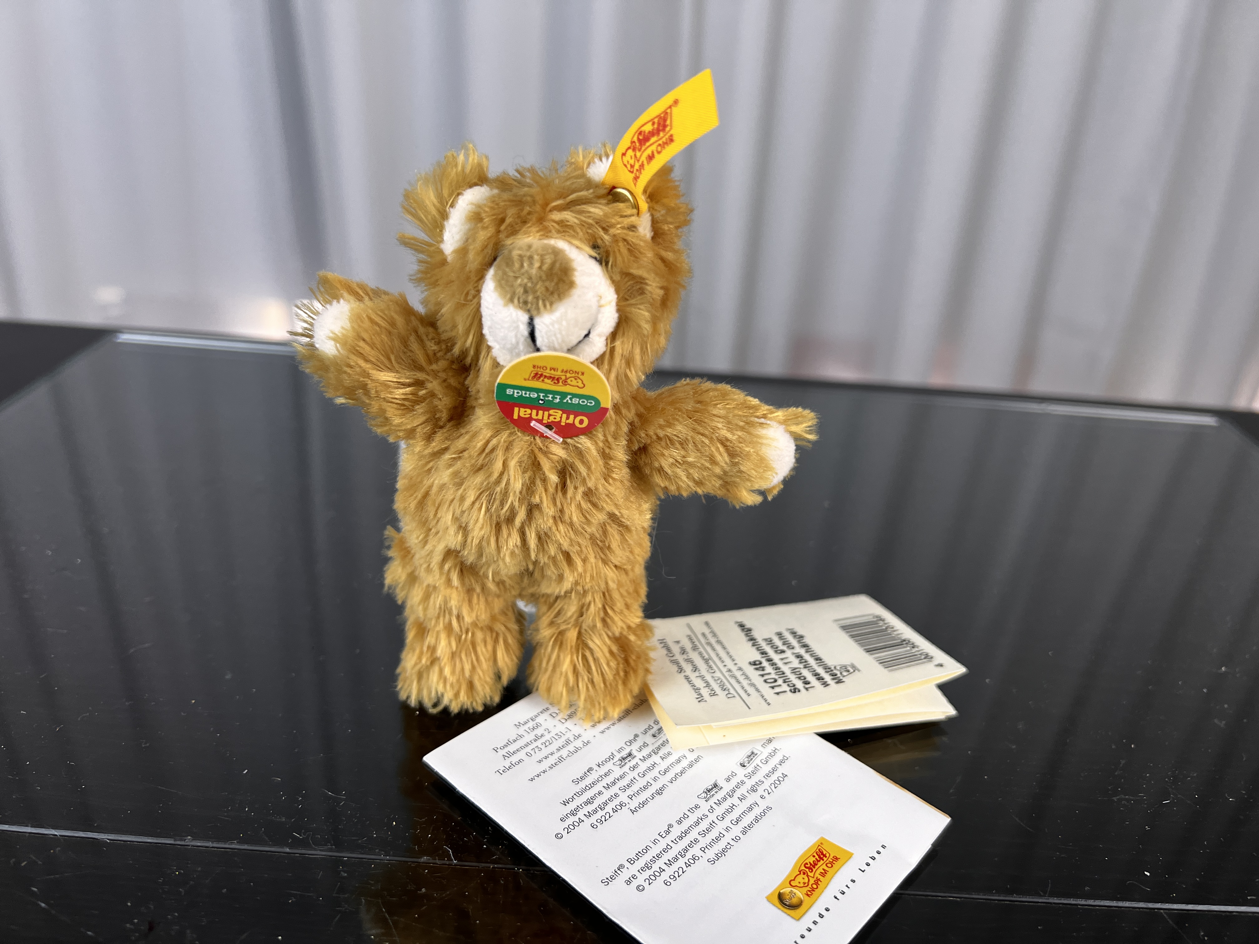 Steiff Tier Stofftier Schlüsselanhänger Teddy 11 cm. Top Zustand   