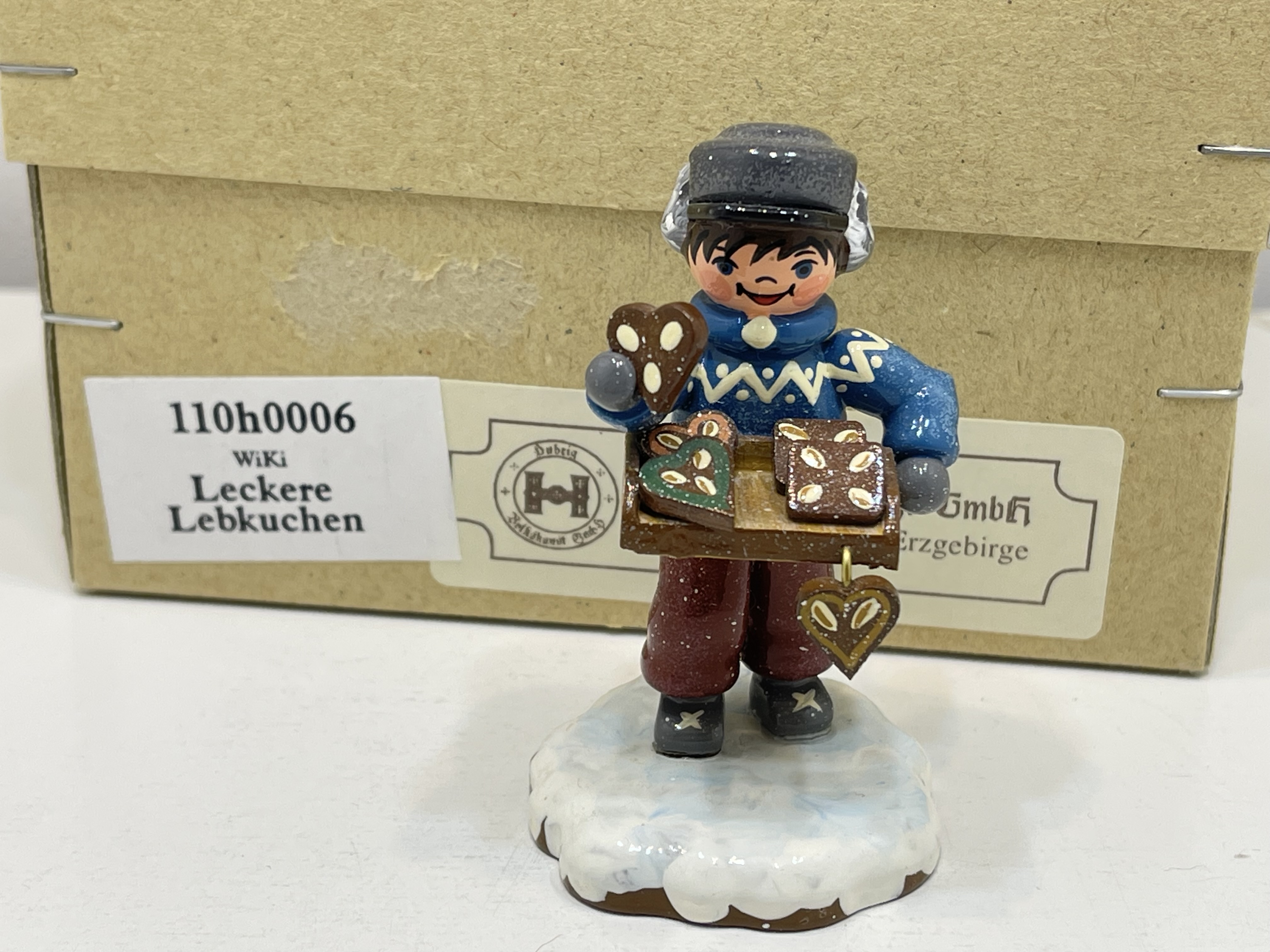 Erzgebirge Sammler Figur Hubrig 7,5 cm + OVP. Top Zustand     