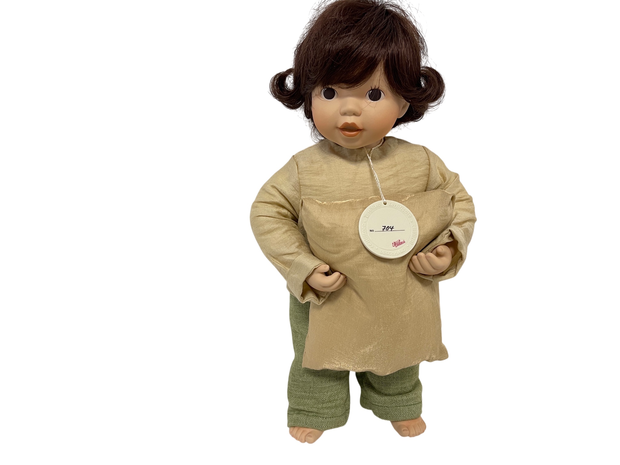 Zapf Nina & Marco Künstlerpuppe Porzellan Puppe 40 cm. Top Zustand 