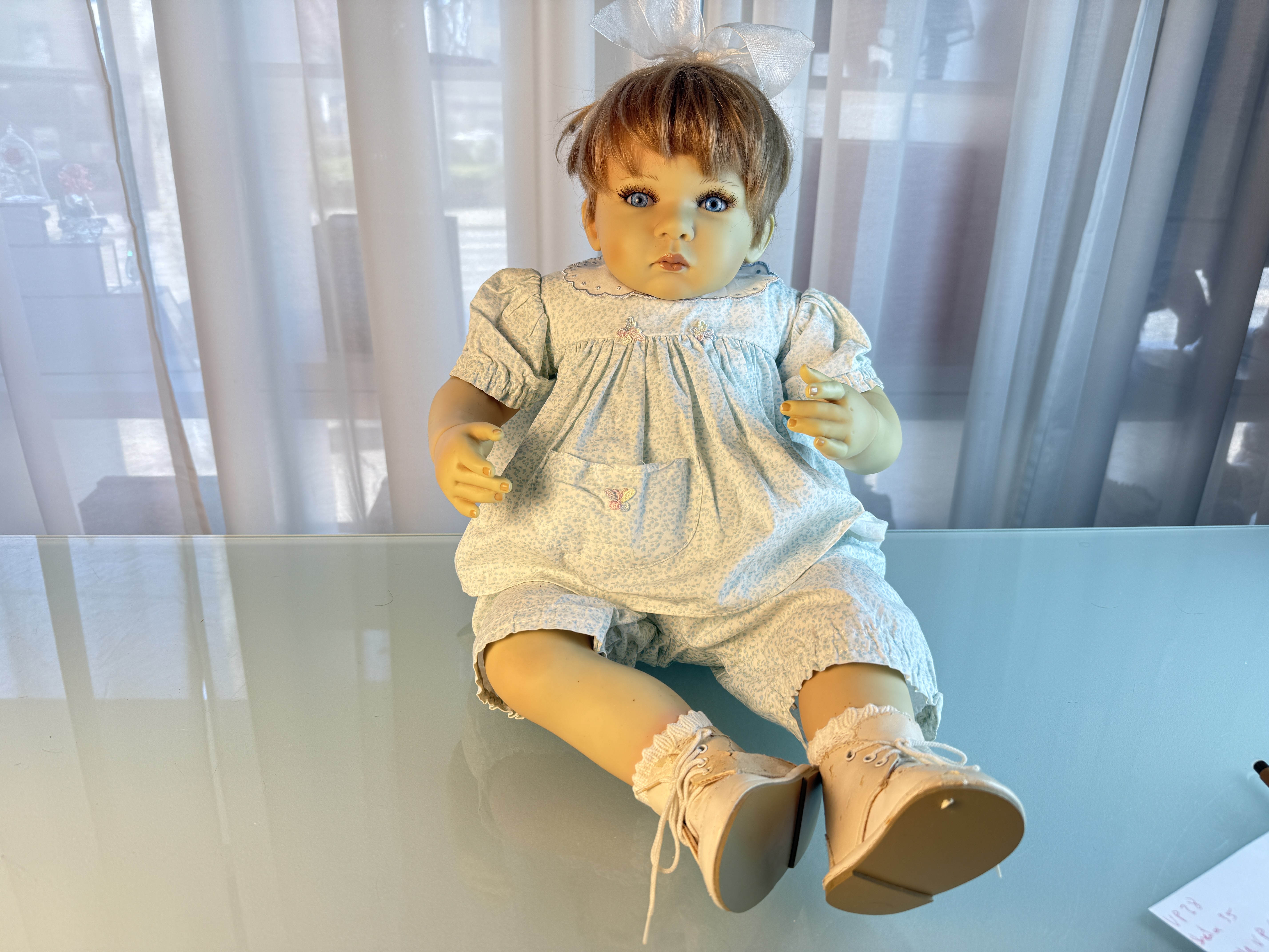 Künstlerpuppe Ruth Treffeisen Vinyl Puppe 57 cm. Top Zustand  
