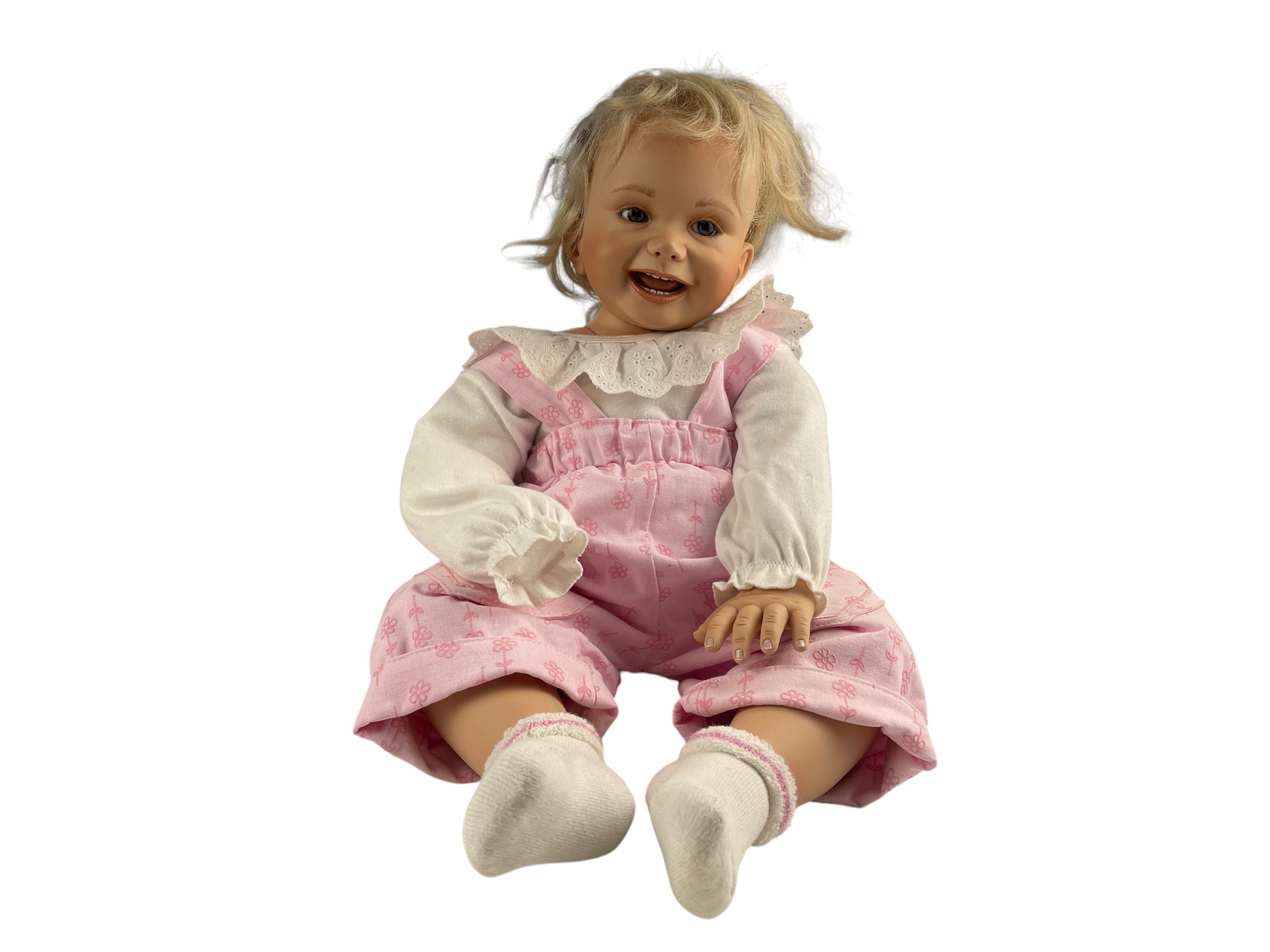 Monika Peter Leicht Künstlerpuppe Porzellan Puppe 50 cm. Defekt  (Arm fehlt) 
