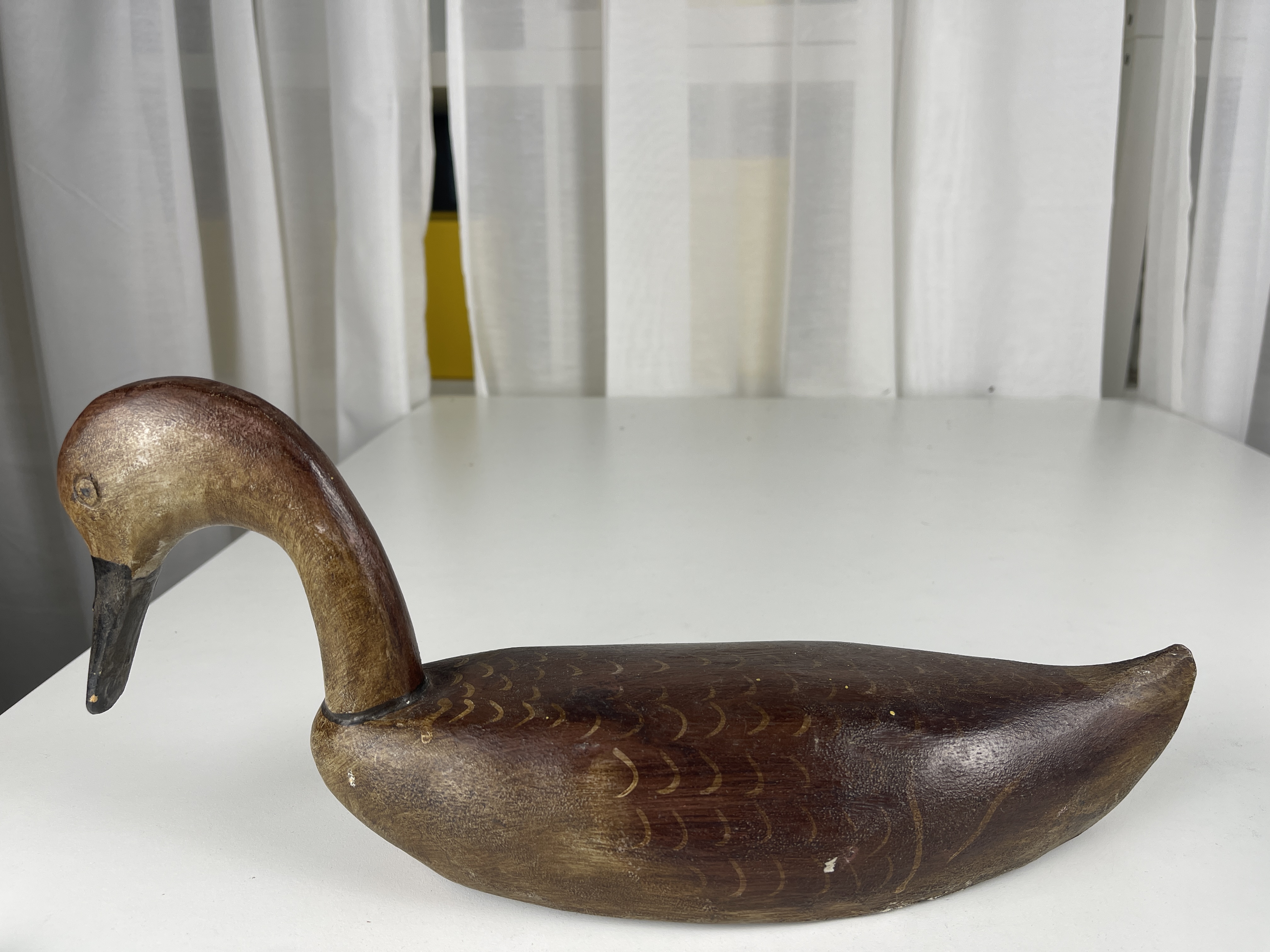 Holz Figur Ente 37 cm. - Zustand siehe Fotos 