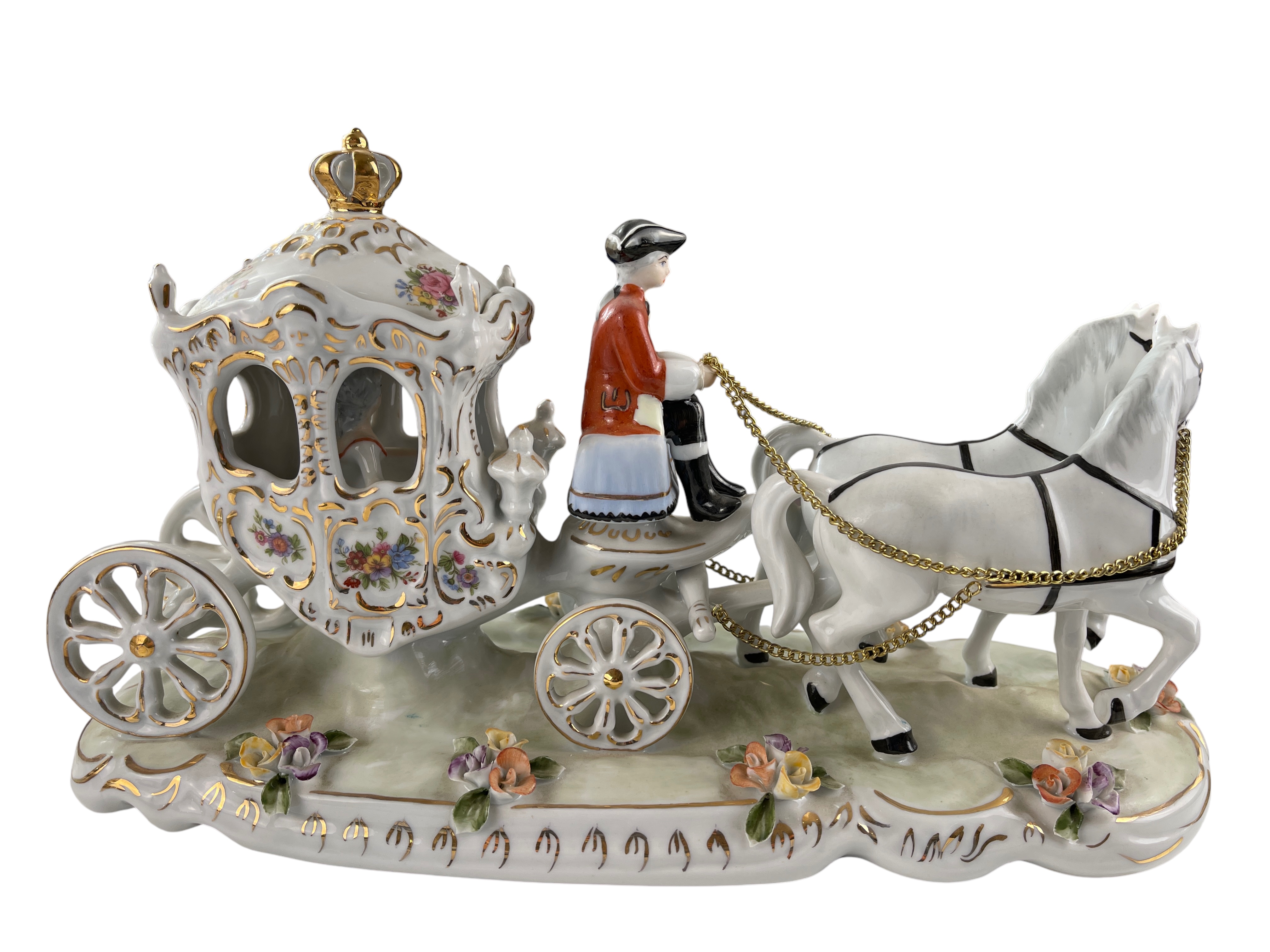 Sammler Figur Porzellan Kutsche 33 x 19 x 11 cm Top Zustand  